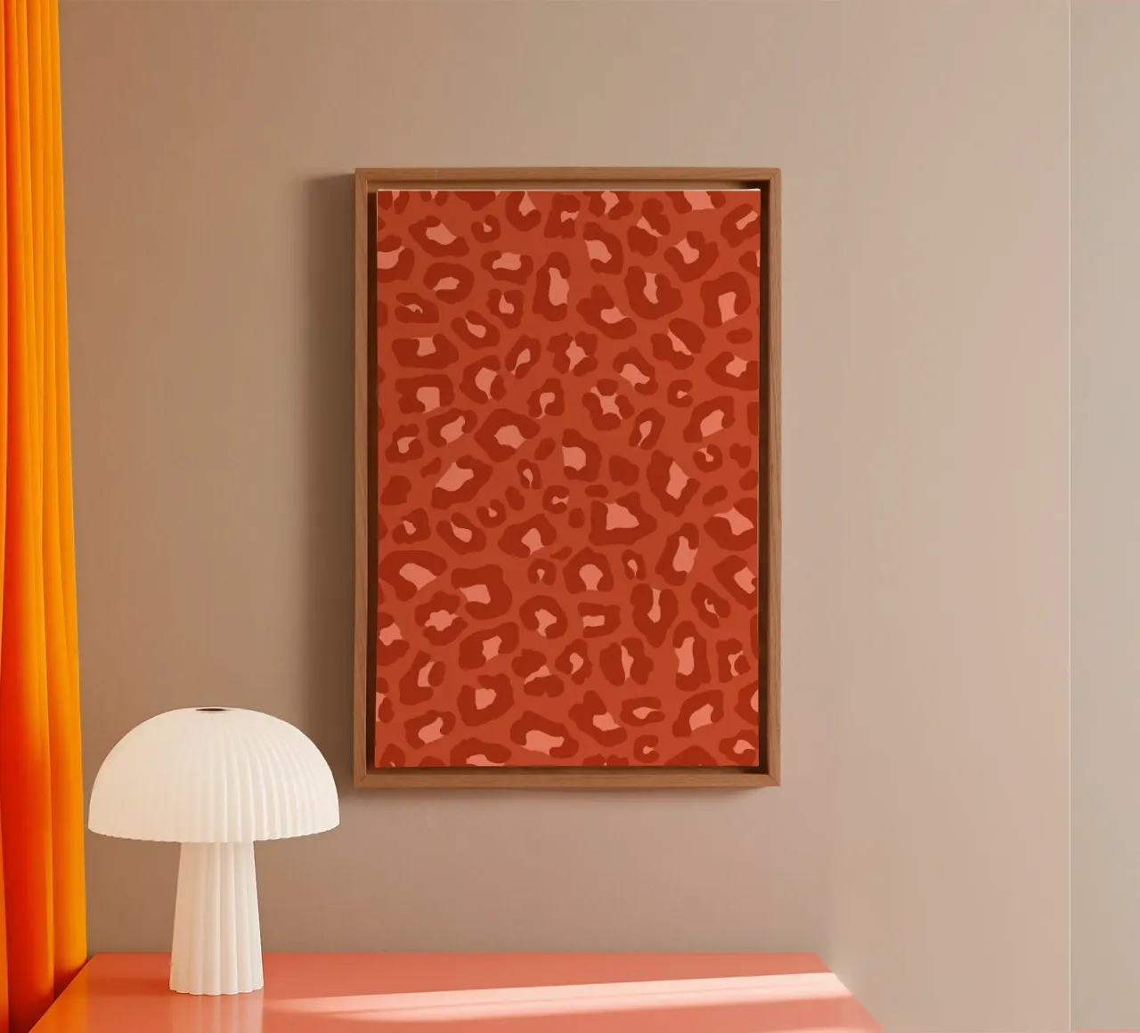 Leopard Print 2.0 Rost Orange Leinwand von SilverPegasus