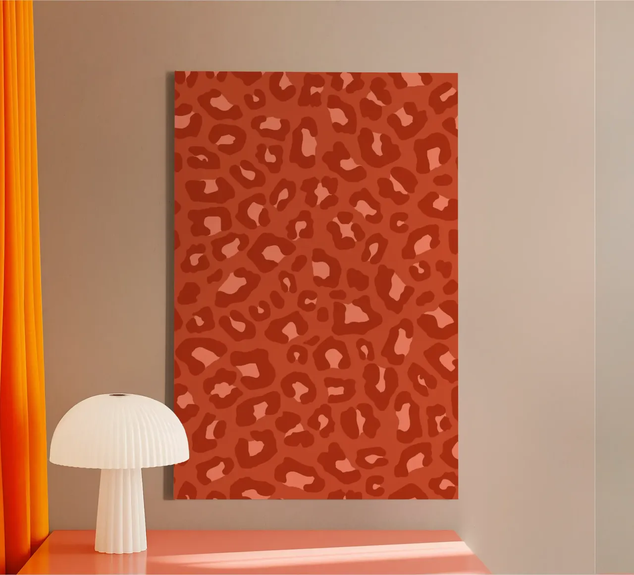 Leopard Print 2.0 Rost Orange Leinwand von SilverPegasus
