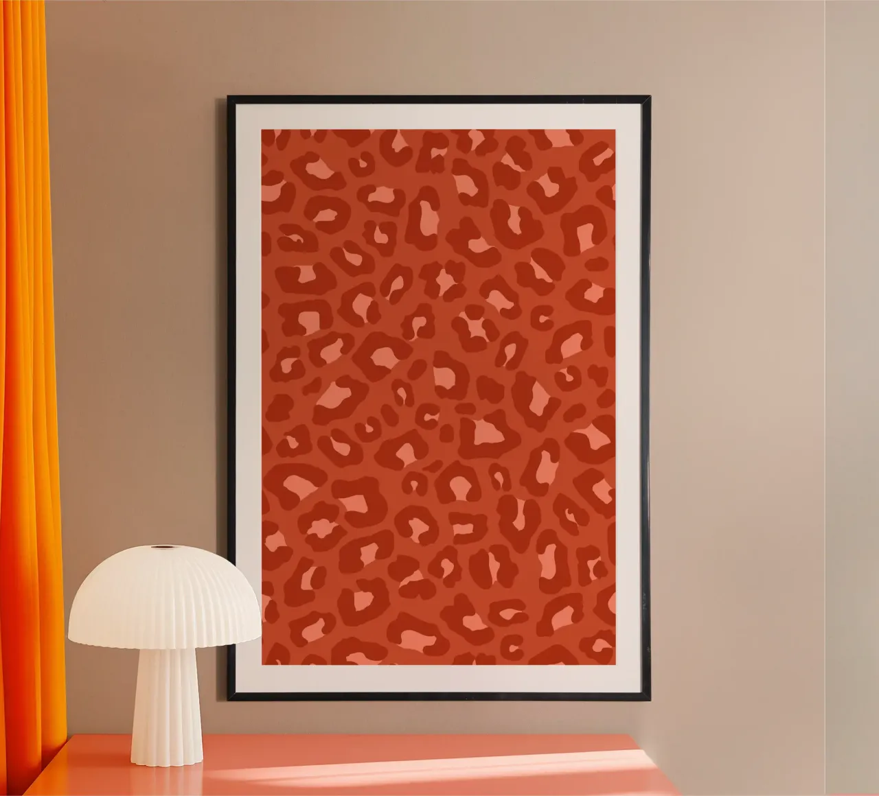 Leopard Print 2.0 Rust Orange hahnemühle by SilverPegasus