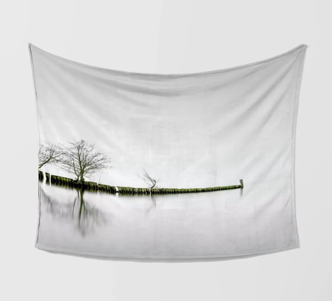 Distant On A Solitary Day | Schwielowsee 2021 fleece blanket by Håggard Photography | Ronny Behnert