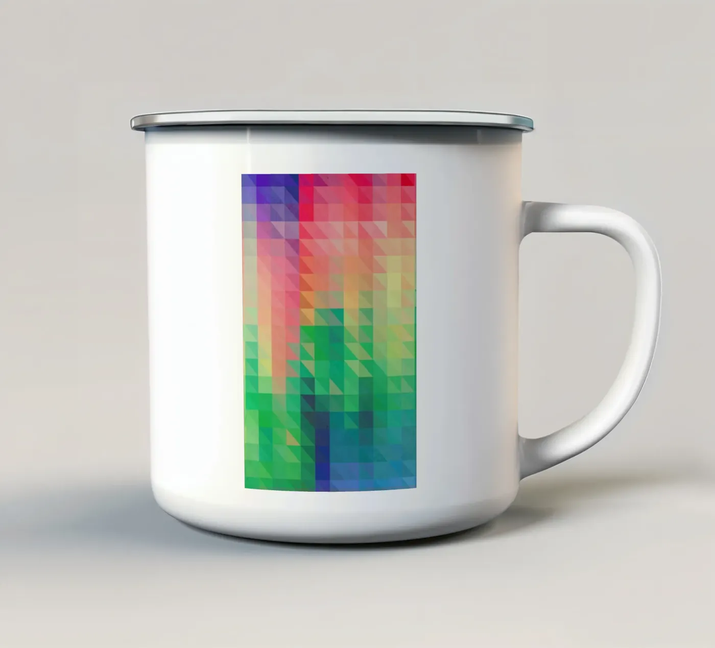 Triangular enamel mug by Three Of The Possessed