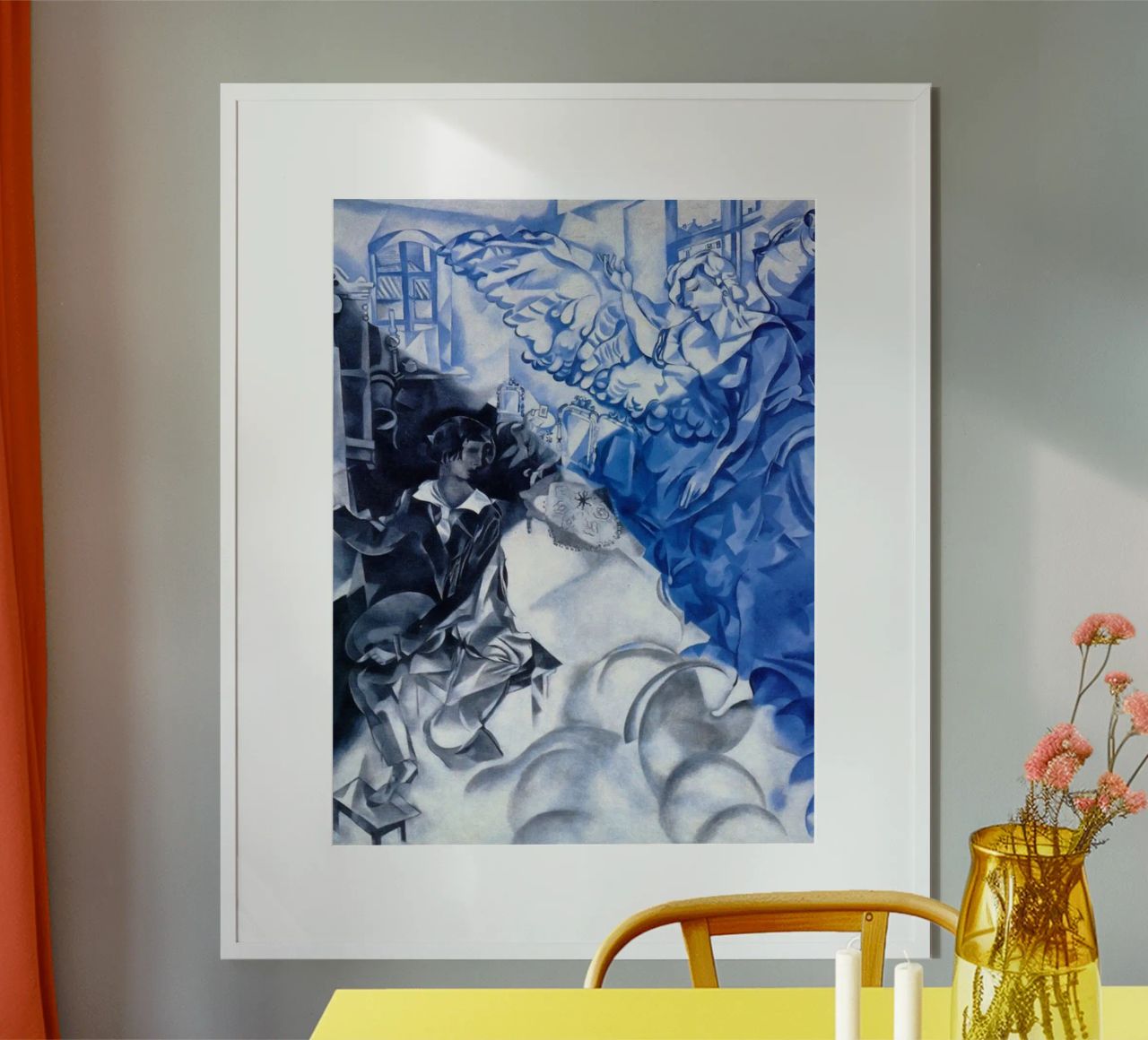 Marc Chagall "Autoportrait avec muse (rêve)" 1917-1918 poster de DuncanBennett shop