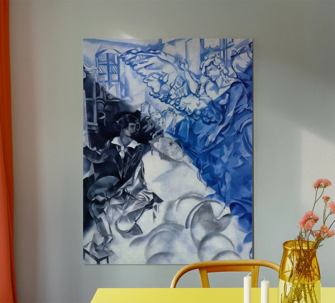 Marc Chagall "Autoportrait avec muse (rêve)" 1917-1918 poster de DuncanBennett shop
