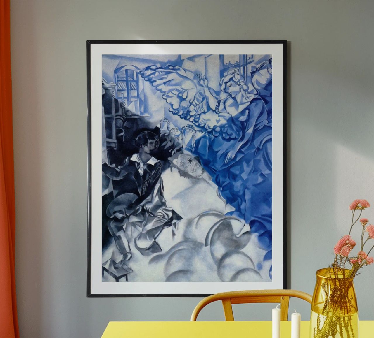 Marc Chagall "Autoportrait avec muse (rêve)" 1917-1918 poster de DuncanBennett shop