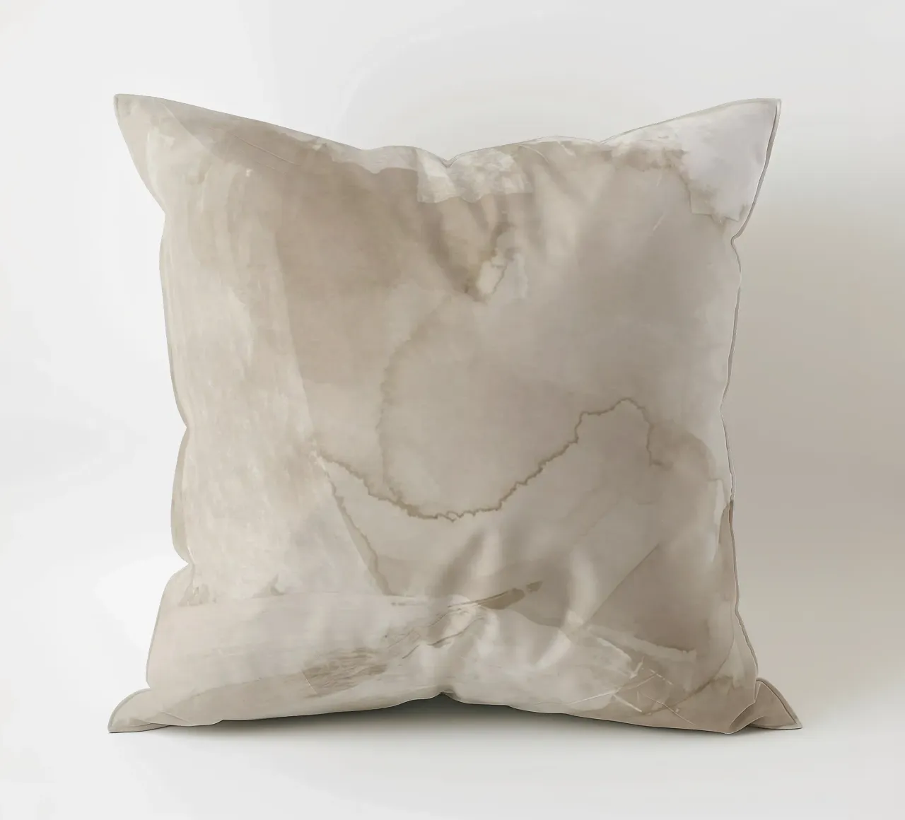 Pennellate di beige 4 cuscino da NouveauPrints