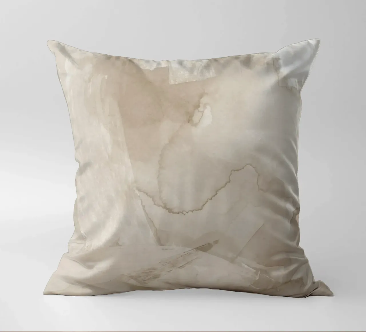 Pennellate di beige 4 cuscino da NouveauPrints