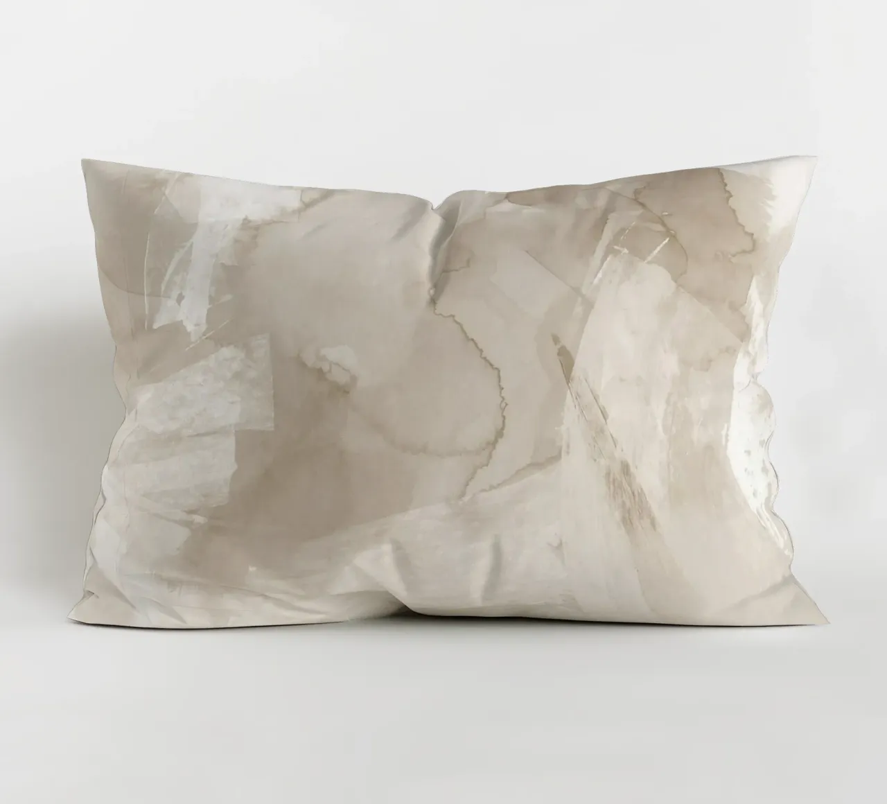 Pennellate di beige 4 cuscino da NouveauPrints