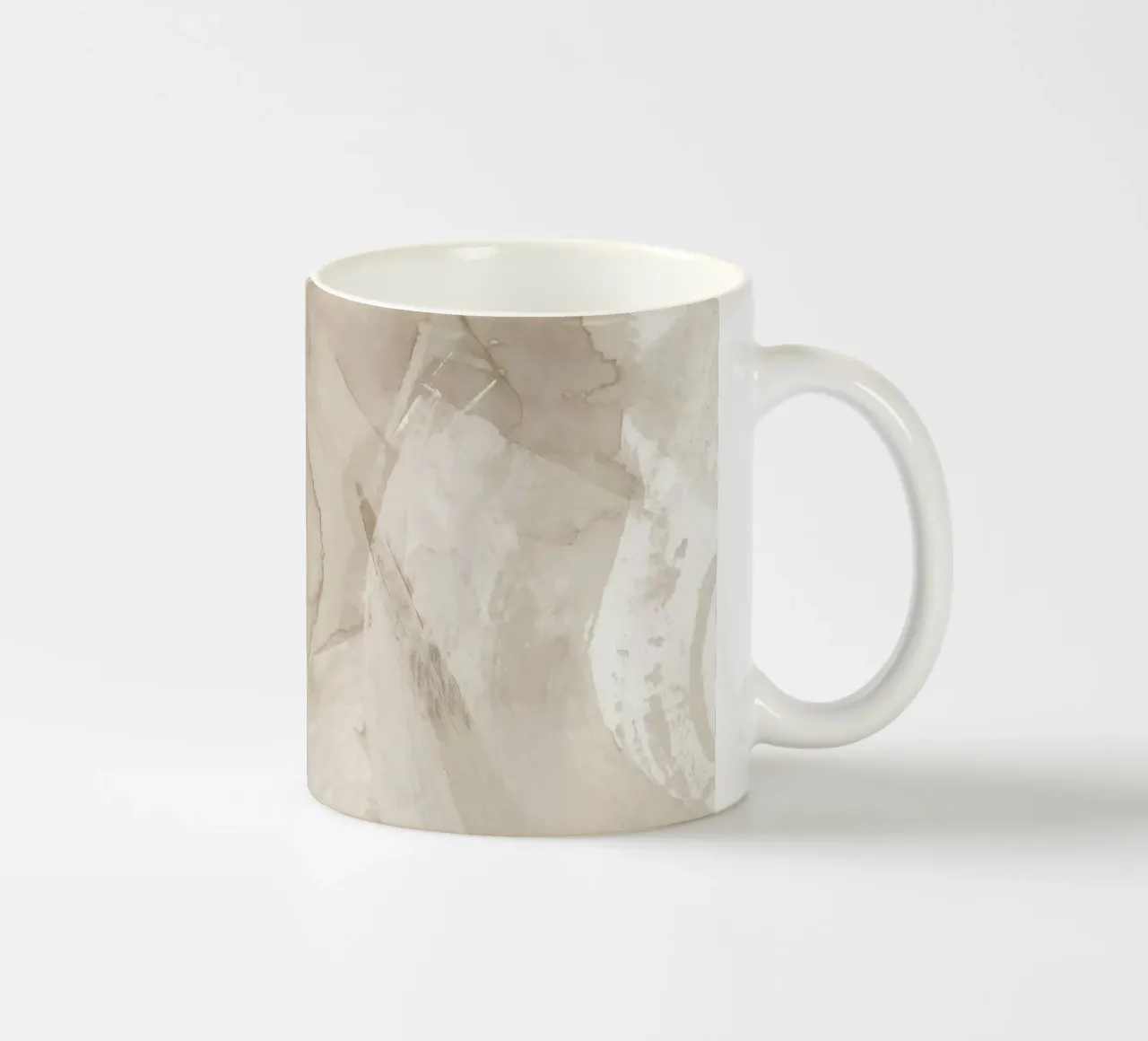 Pennellate di beige 4 tazza in ceramica da NouveauPrints