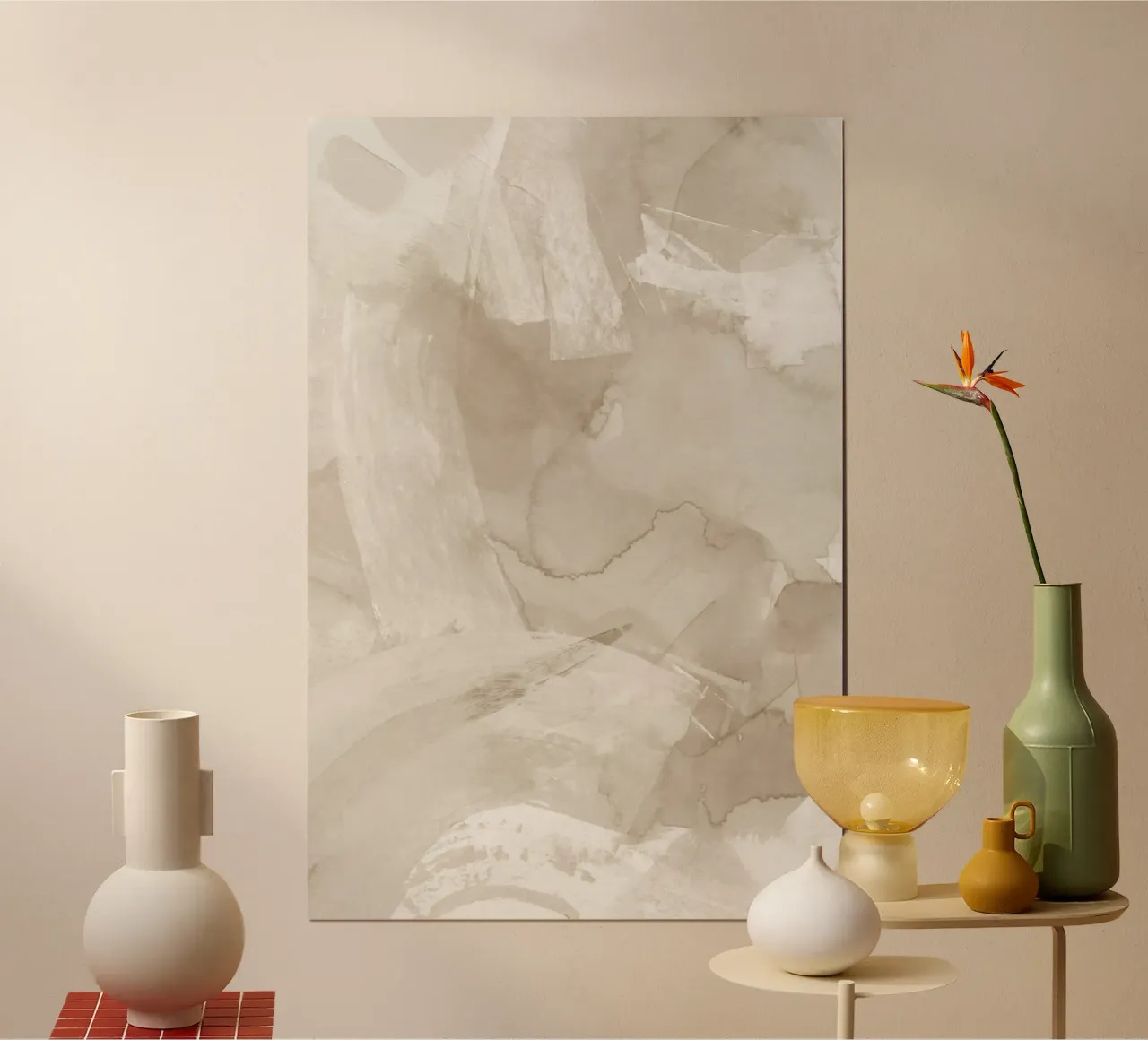 Pennellate di beige 4 carta hahnemühle da NouveauPrints