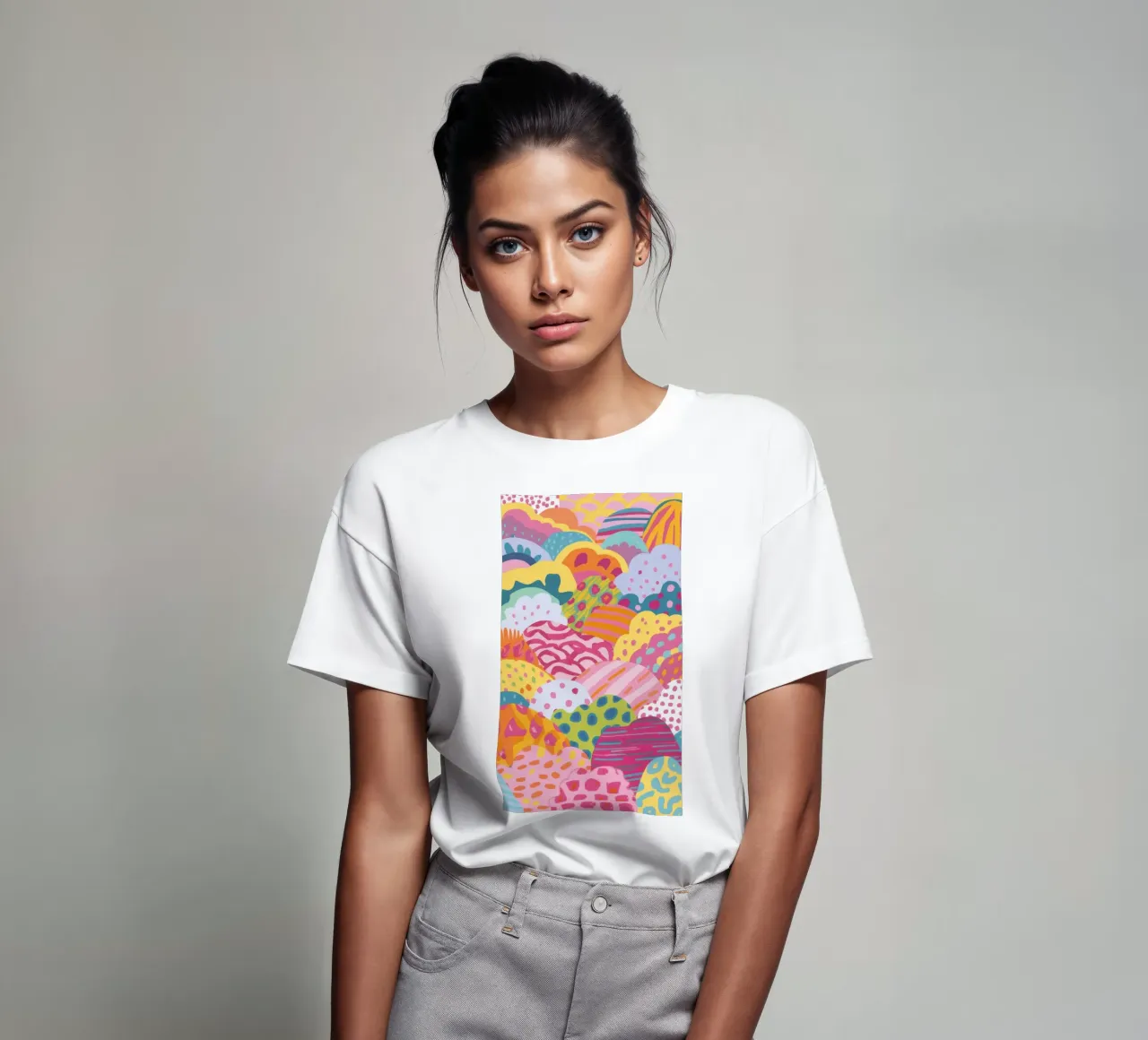 Verspielter Wolken-Quilt T-Shirt von Zep Layers