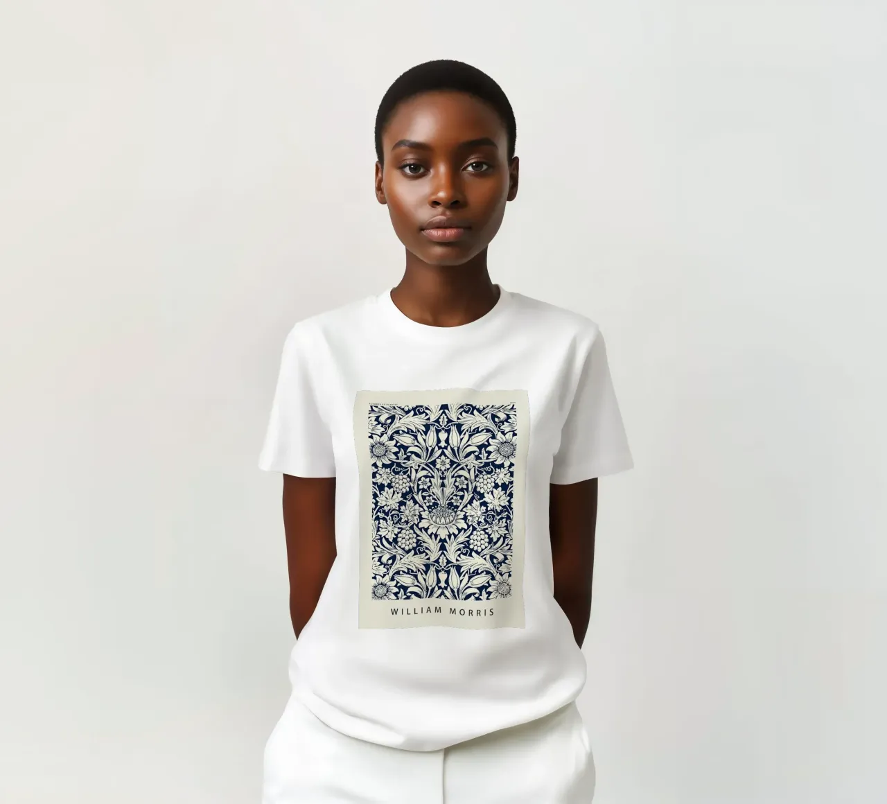 schets zonnebloem william morris ontwerp t-shirt van komo store