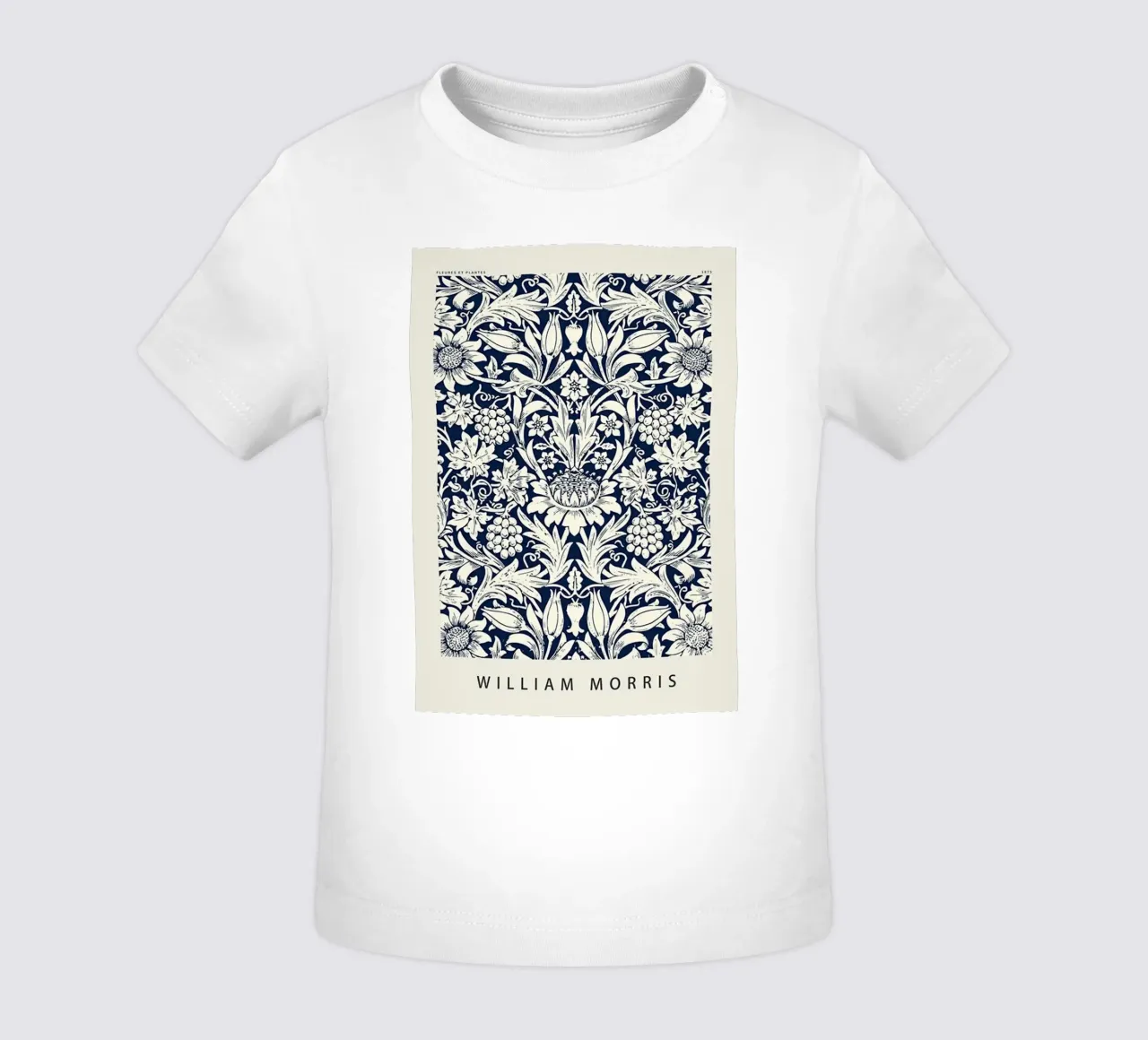 sunflower sketch william morris design baby t-shirt by komo store