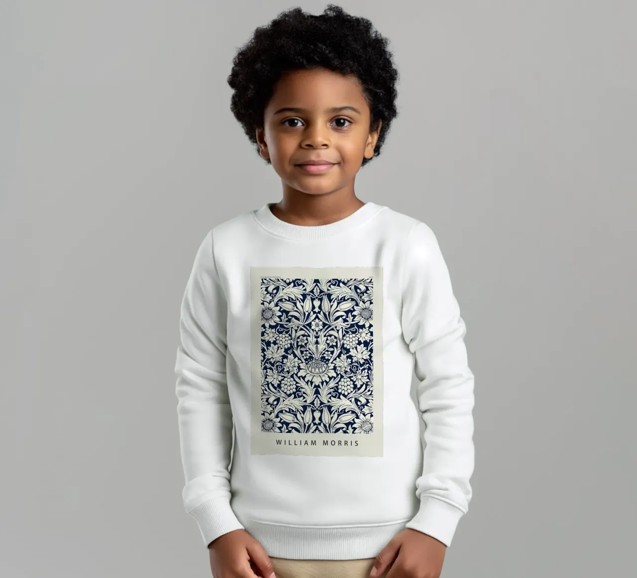 schizzo di girasole william morris design felpa bambino da komo store