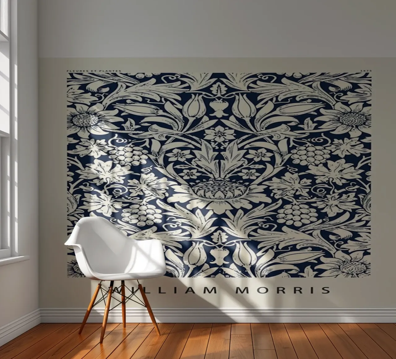 sonnenblume skizze william morris design Fototapete von komo store