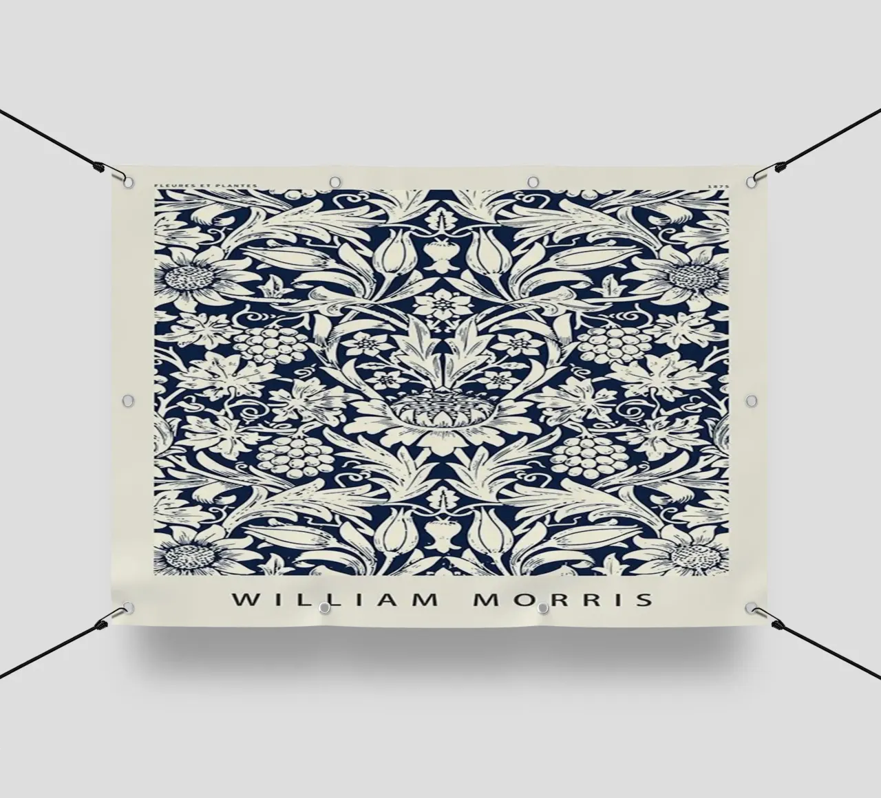 schizzo di girasole william morris design telo in pvc da komo store