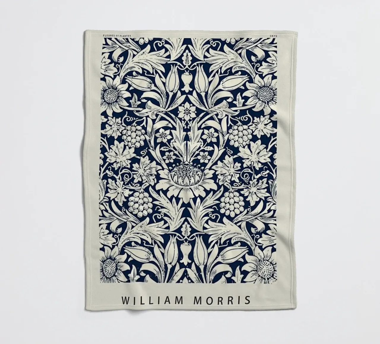schets zonnebloem william morris ontwerp fleecedeken van komo store