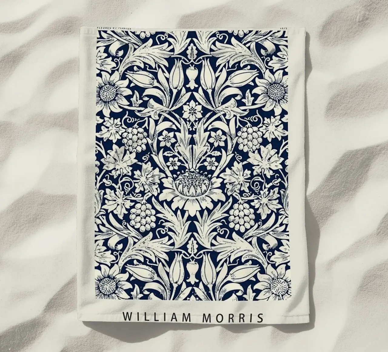 schets zonnebloem william morris ontwerp strandhanddoek van komo store