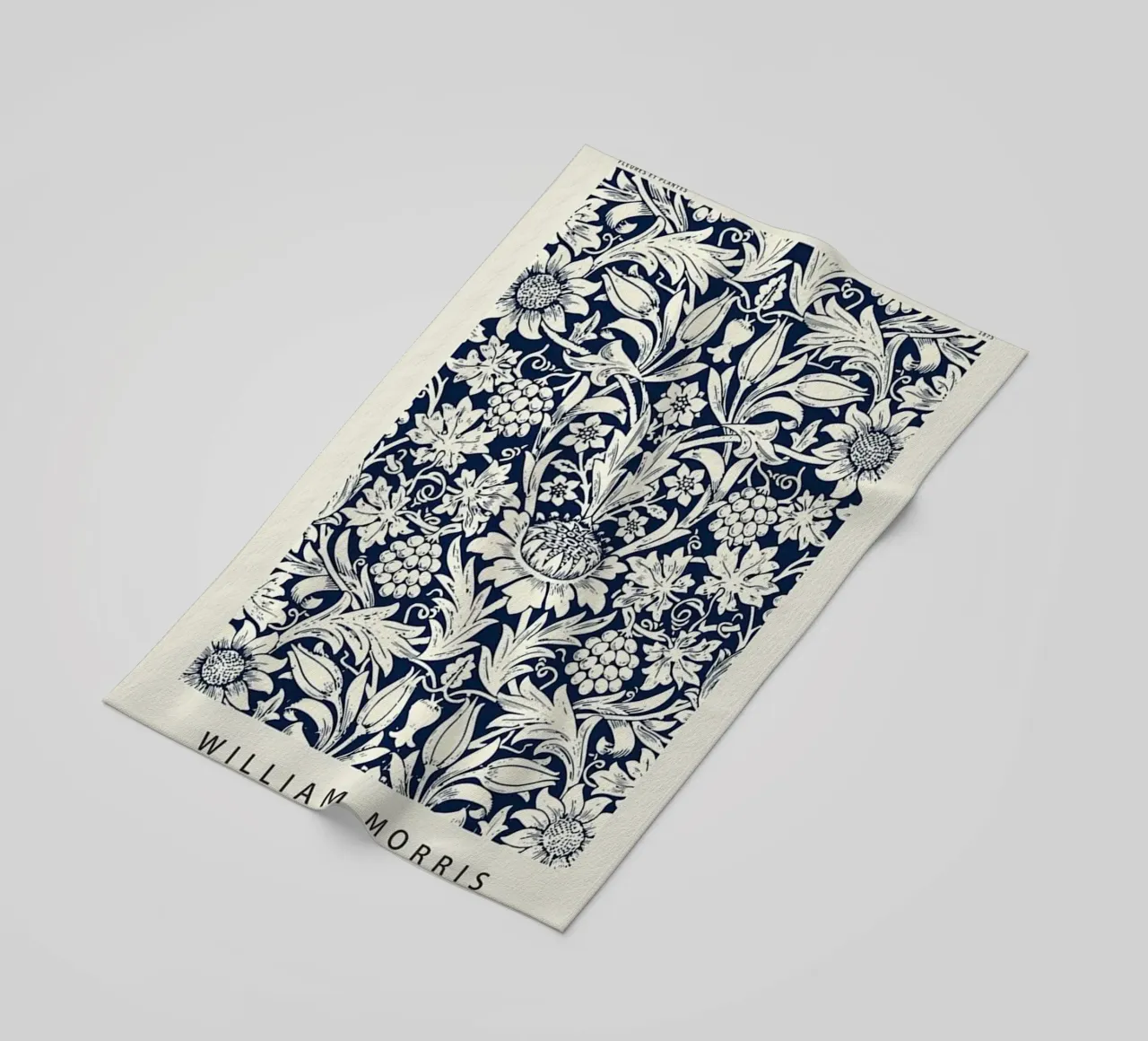 schets zonnebloem william morris ontwerp strandhanddoek van komo store