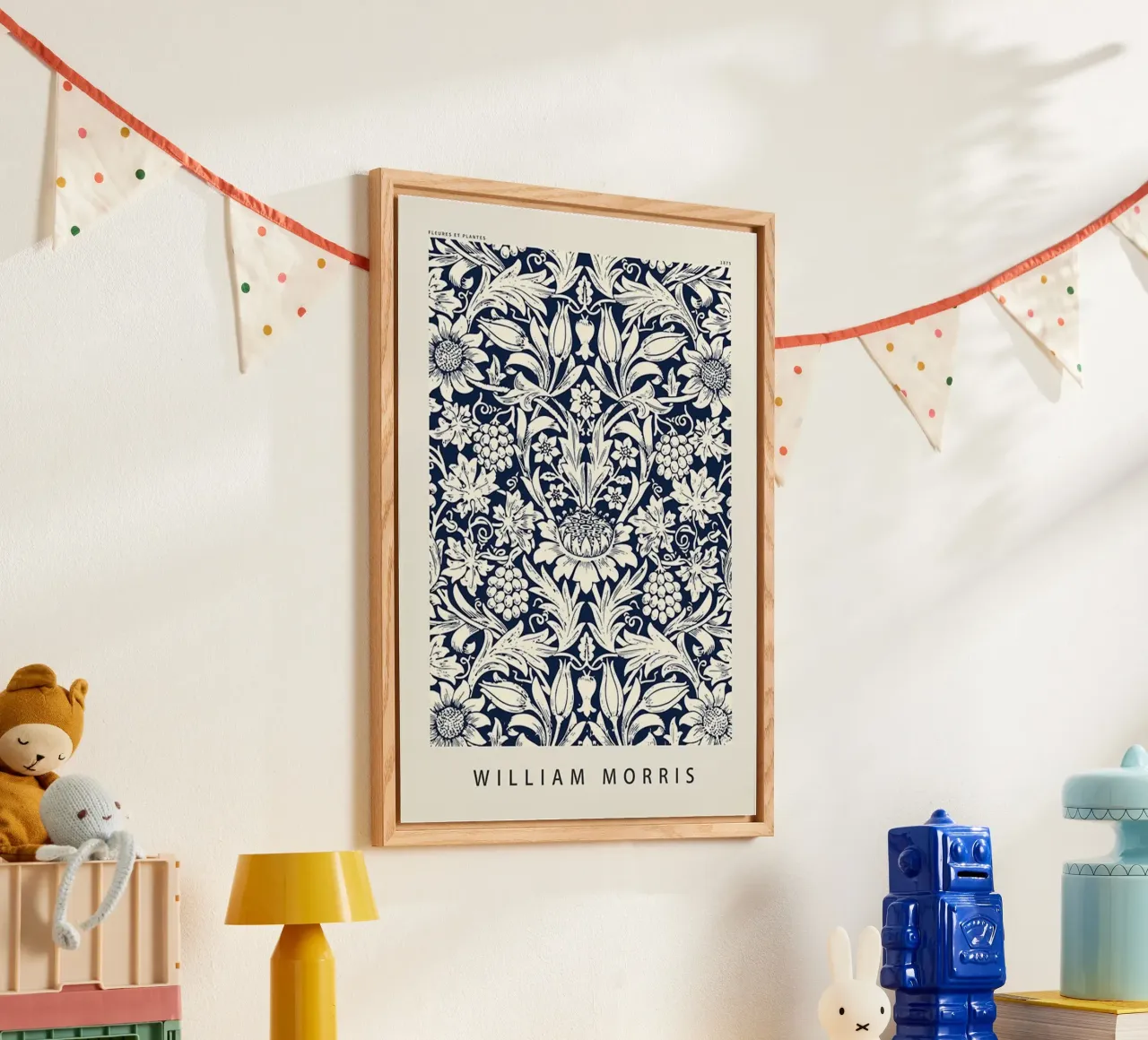schets zonnebloem william morris ontwerp acryl van komo store