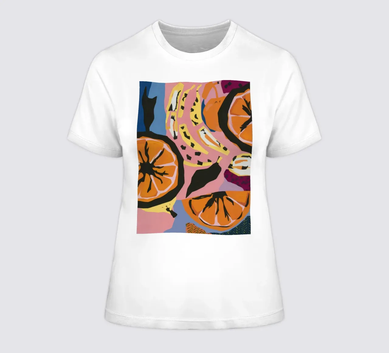 Citrus Dream Clash women's fitted t-shirt by Zep Layers