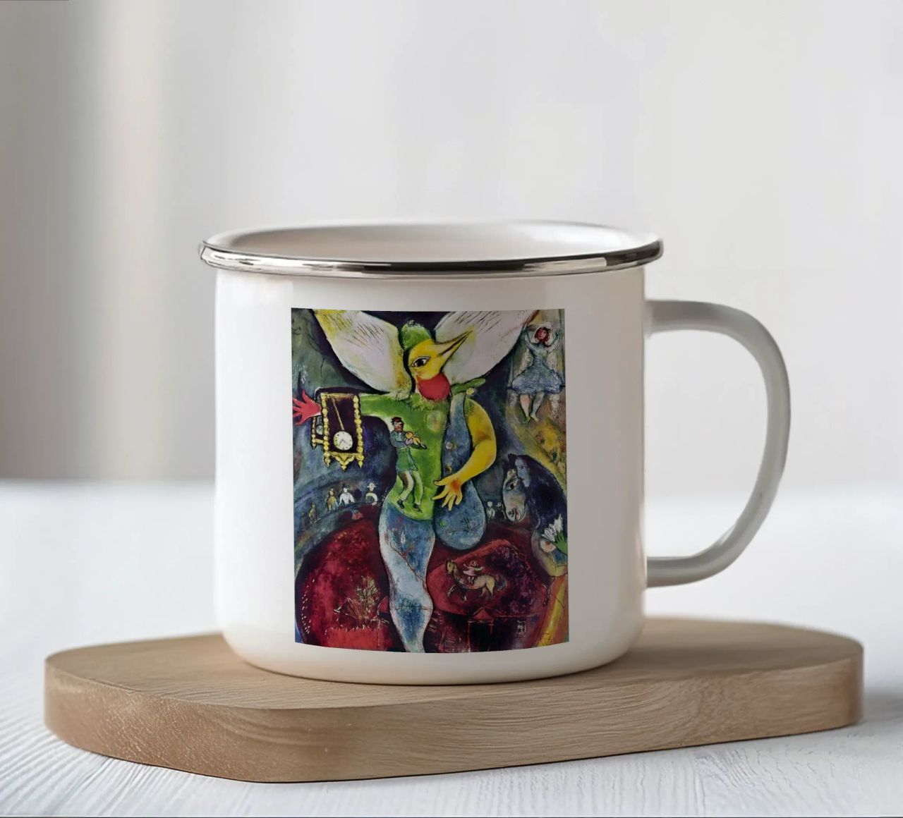 Il giocoliere, 1943 - di Marc Chagall tazza in smalto da DuncanBennett shop