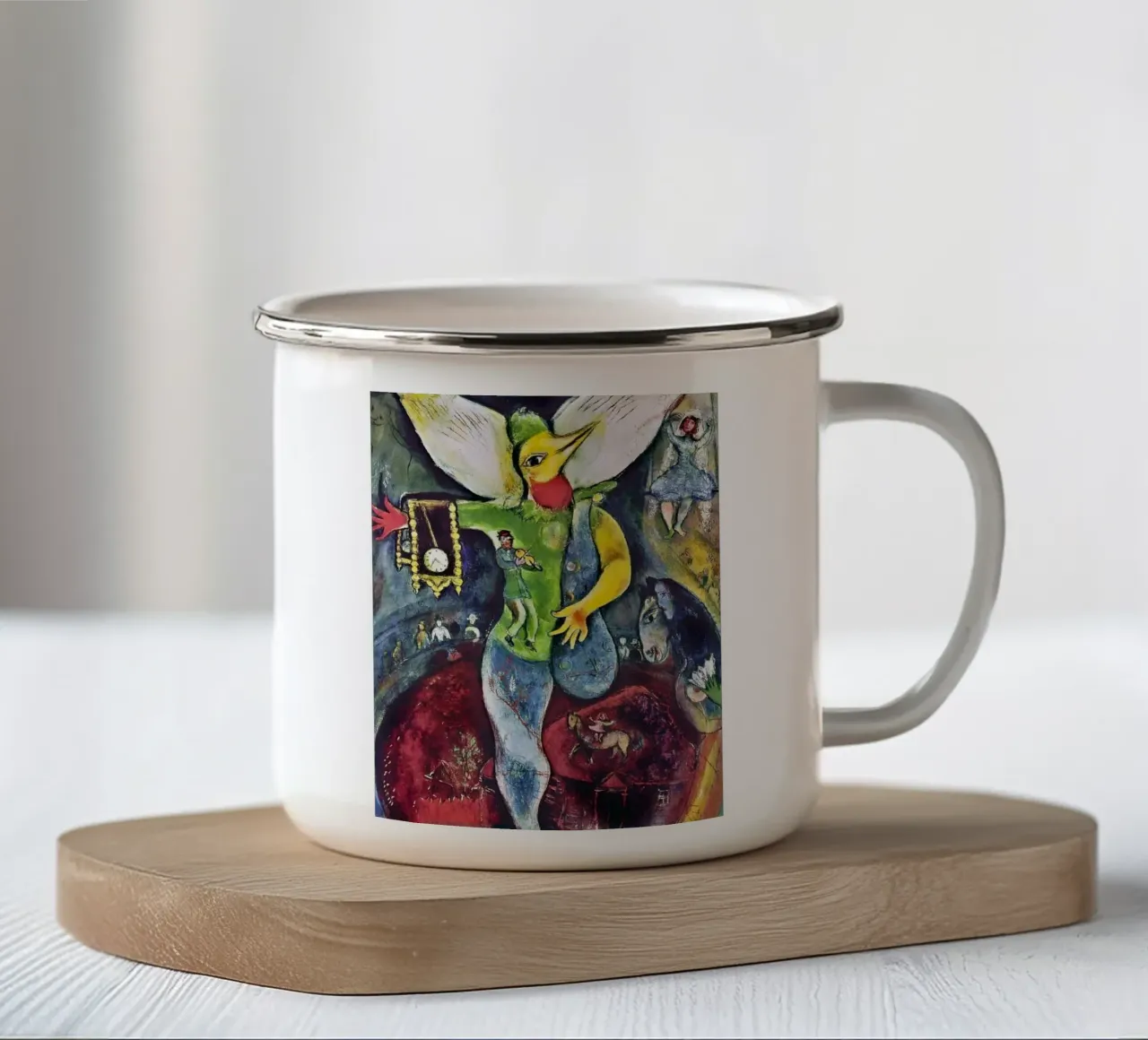 Der Gaukler, 1943 - von Marc Chagall Emaille Tasse von DuncanBennett shop
