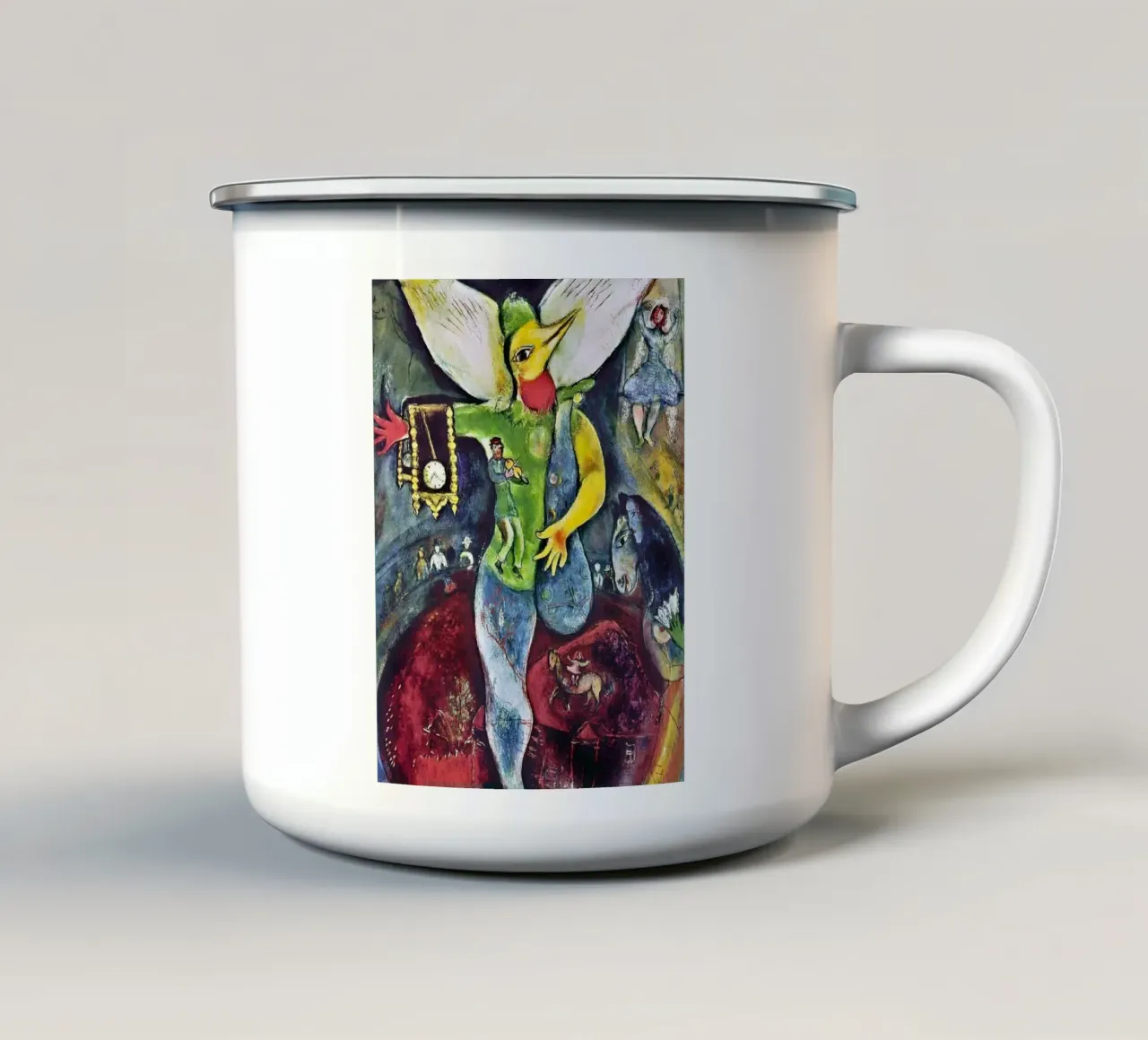 Il giocoliere, 1943 - di Marc Chagall tazza in smalto da DuncanBennett shop
