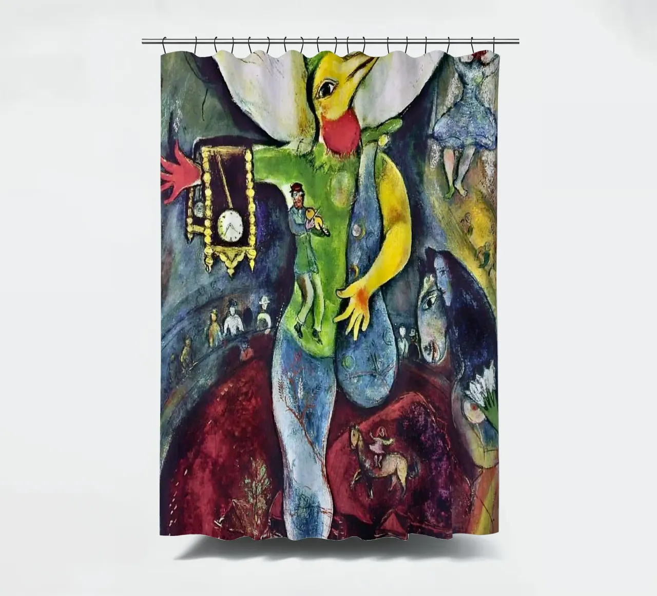 Der Gaukler, 1943 - von Marc Chagall Duschvorhang von DuncanBennett shop
