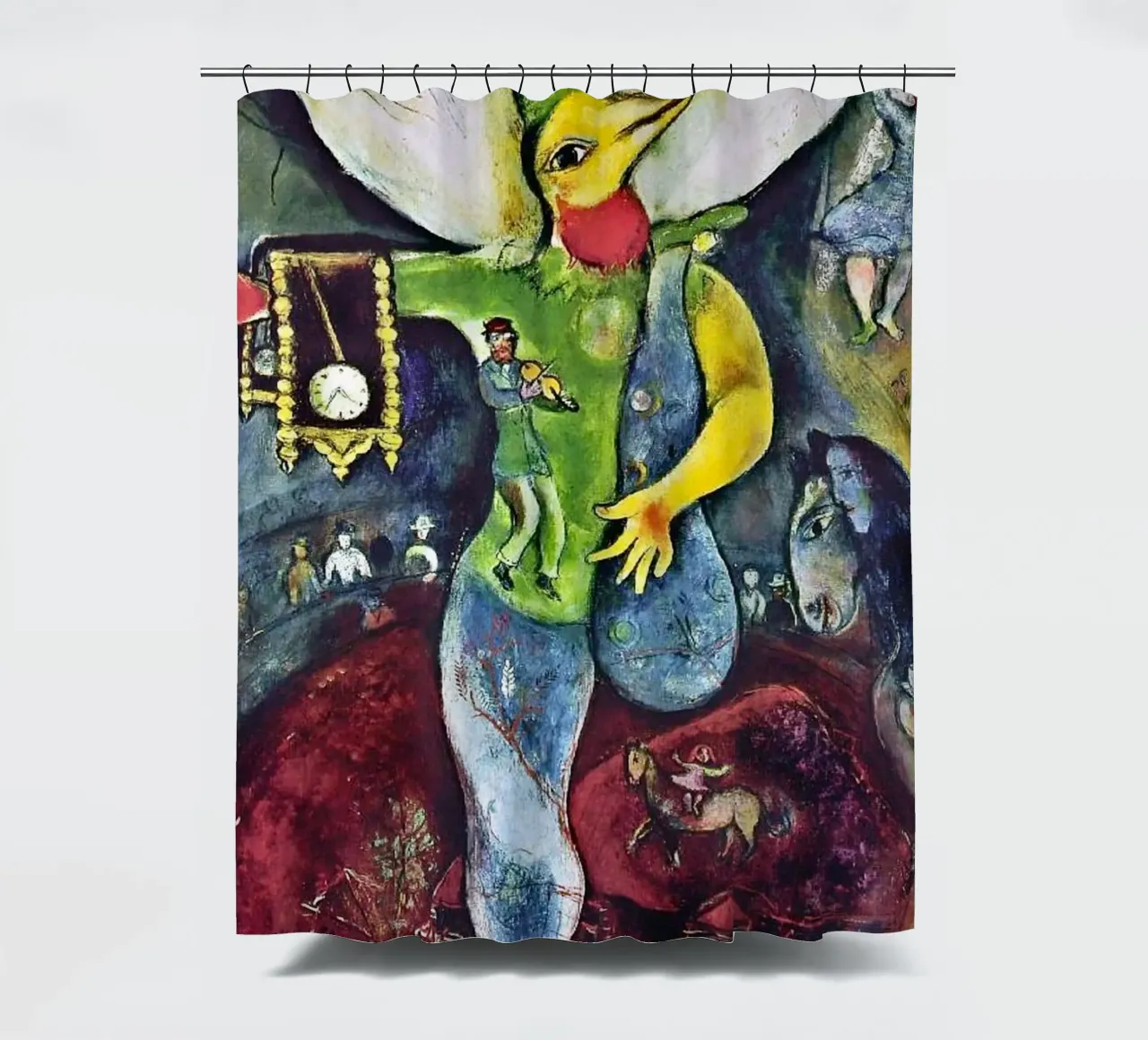 Der Gaukler, 1943 - von Marc Chagall Duschvorhang von DuncanBennett shop