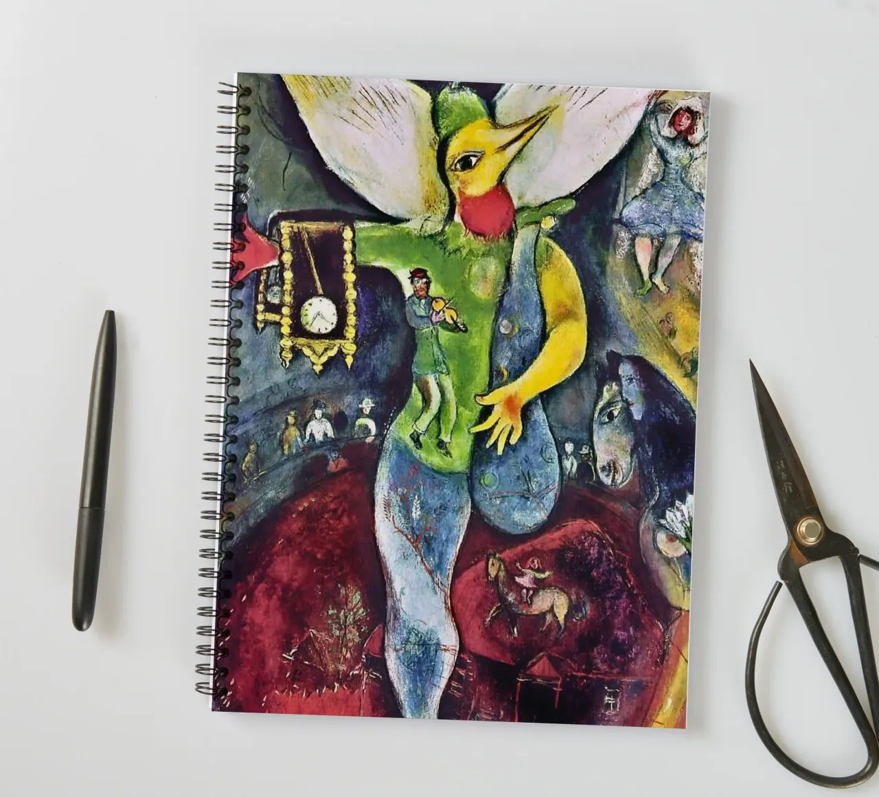 Der Gaukler, 1943 - von Marc Chagall Ringbuch von DuncanBennett shop