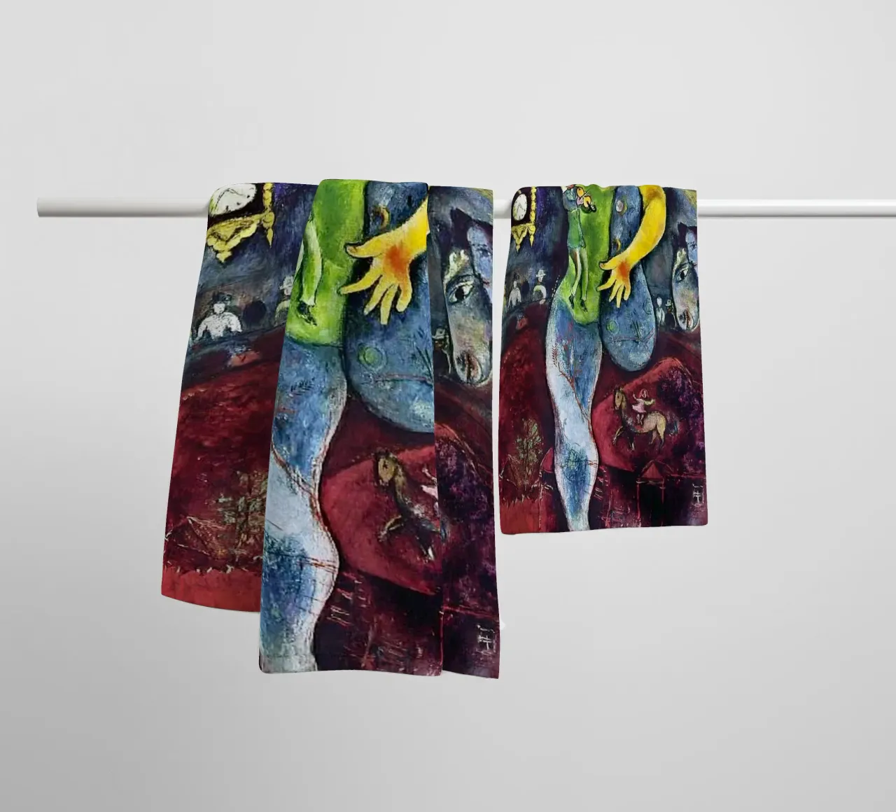 Il giocoliere, 1943 - di Marc Chagall asciugamano da bagno da DuncanBennett shop