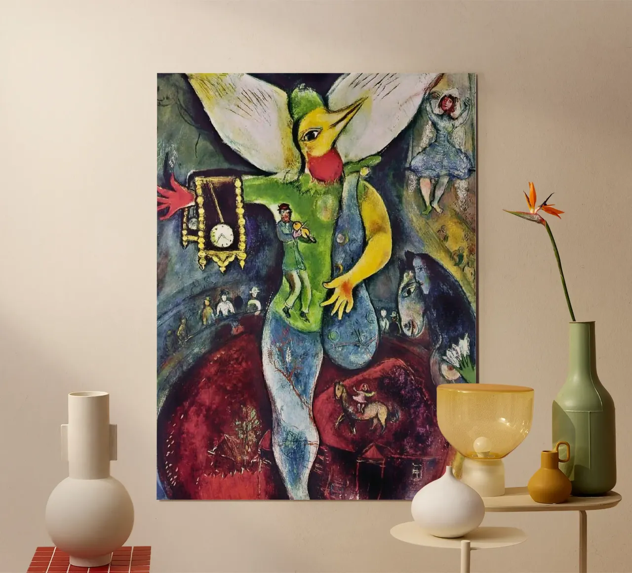 Il giocoliere, 1943 - di Marc Chagall carta hahnemühle da DuncanBennett shop