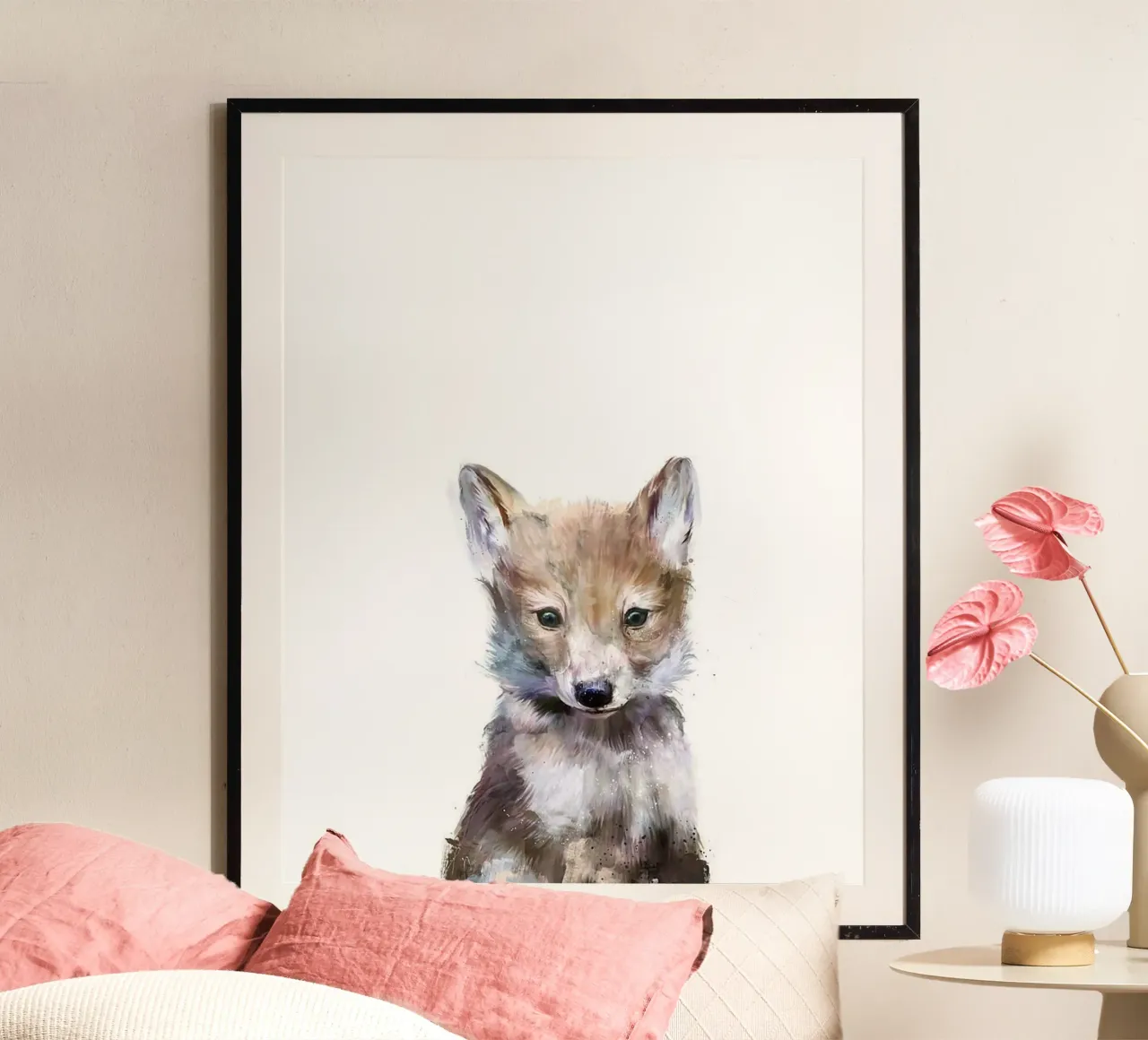 immagine animale volpe fauna selvatica amy hamilton poster con telaio in alluminio da kbm store
