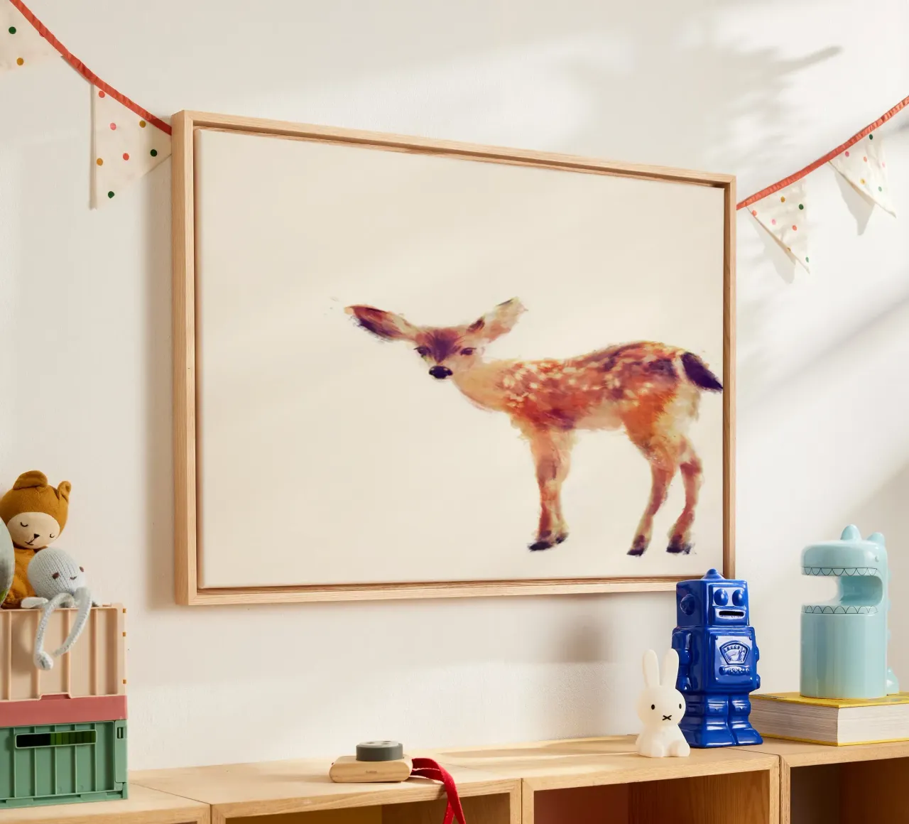 cervi selvatici arte amy hamilton tela con Cornice a cassetta da kbm store