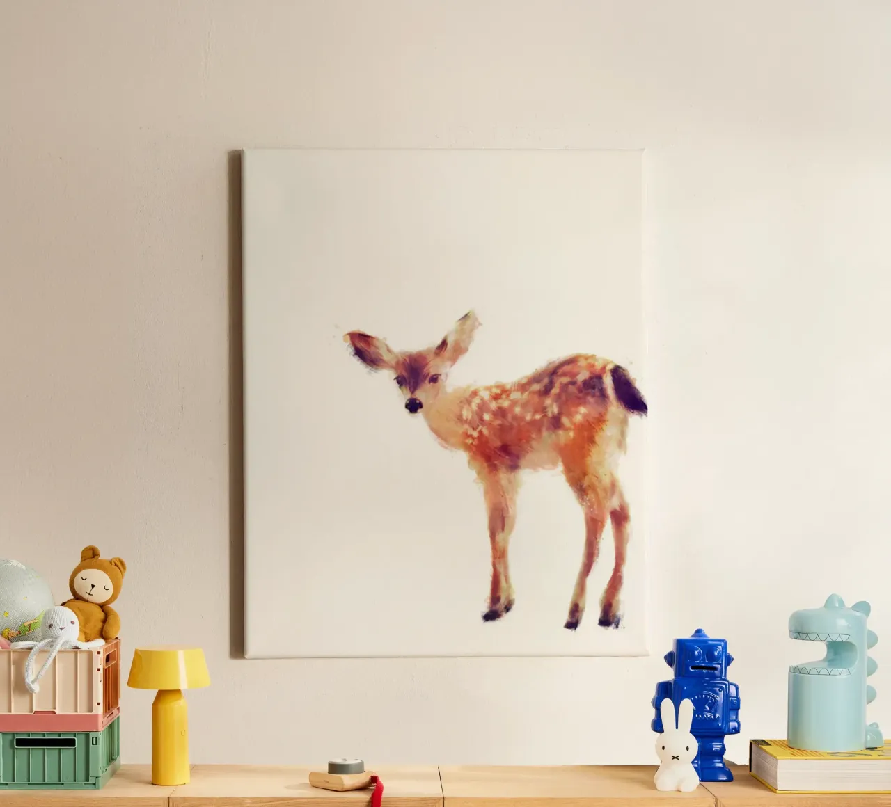 cervi selvatici arte amy hamilton tela con Cornice a cassetta da kbm store