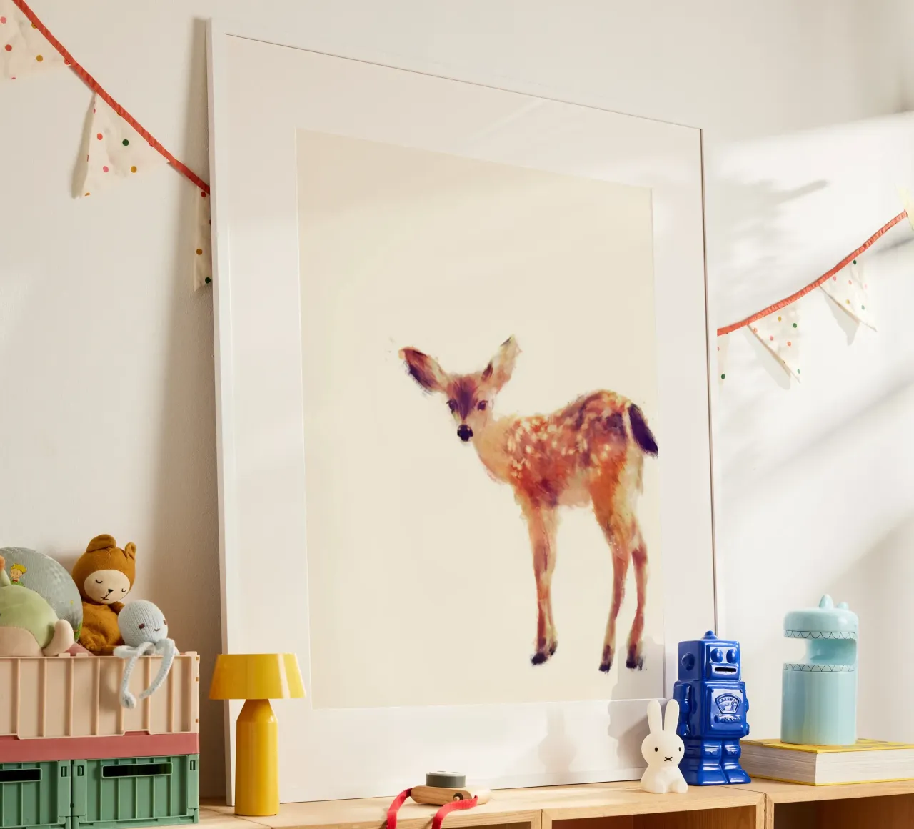 cervi selvatici arte amy hamilton poster con telaio in legno da kbm store