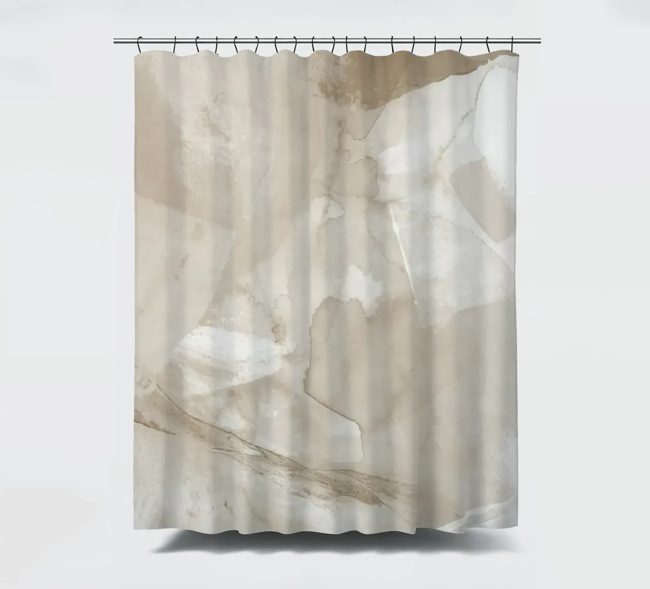 Pennellate di beige 5 tenda da doccia da NouveauPrints