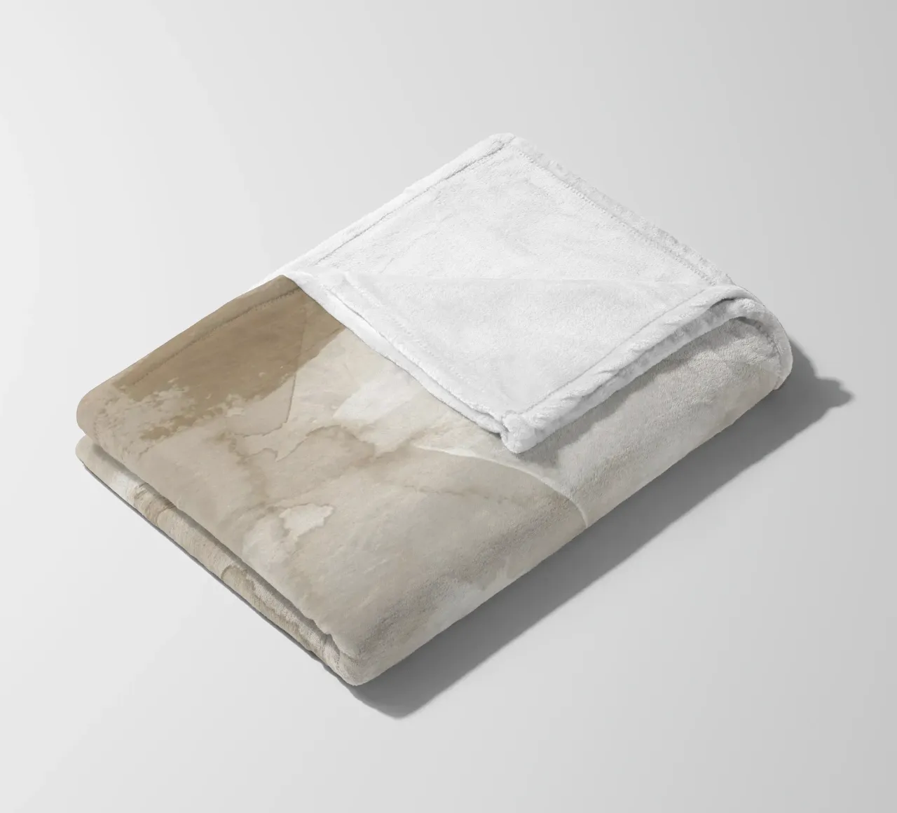 Pennellate di beige 5 coperta in pile da NouveauPrints