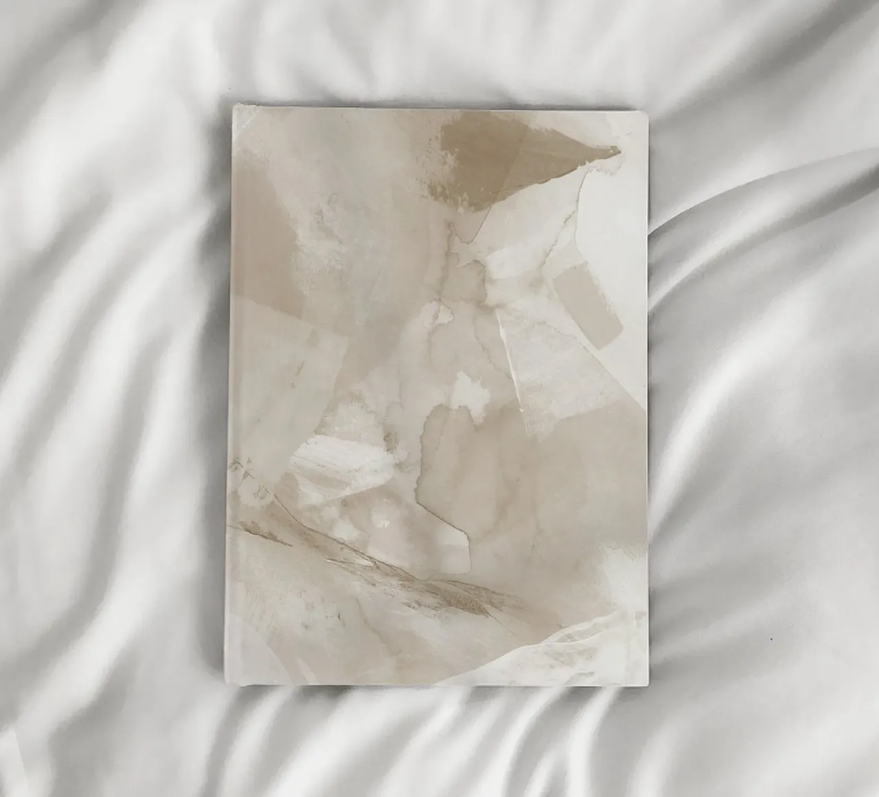 Brush strokes beige tones 5 notebook by NouveauPrints