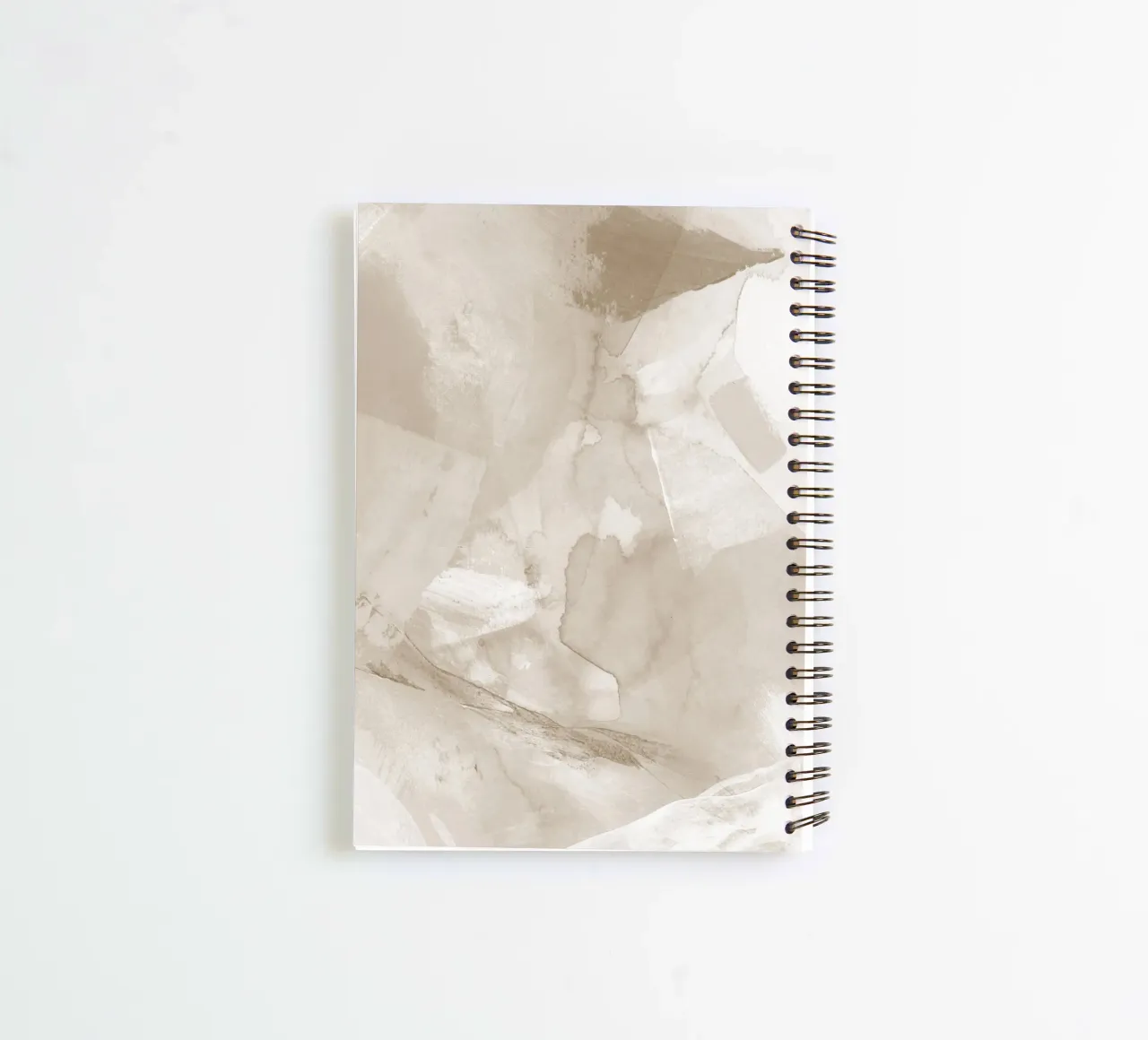 Brush strokes beige tones 5 spiral notebook by NouveauPrints