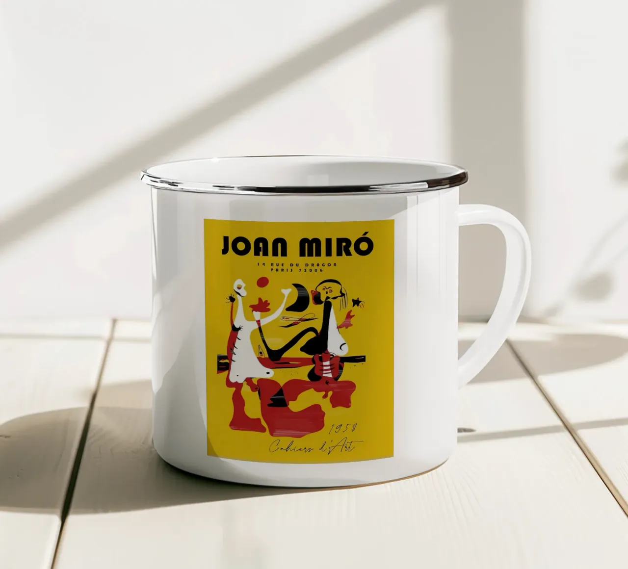 Joan Miro Retro Vintage tazza in smalto da DuncanBennett shop