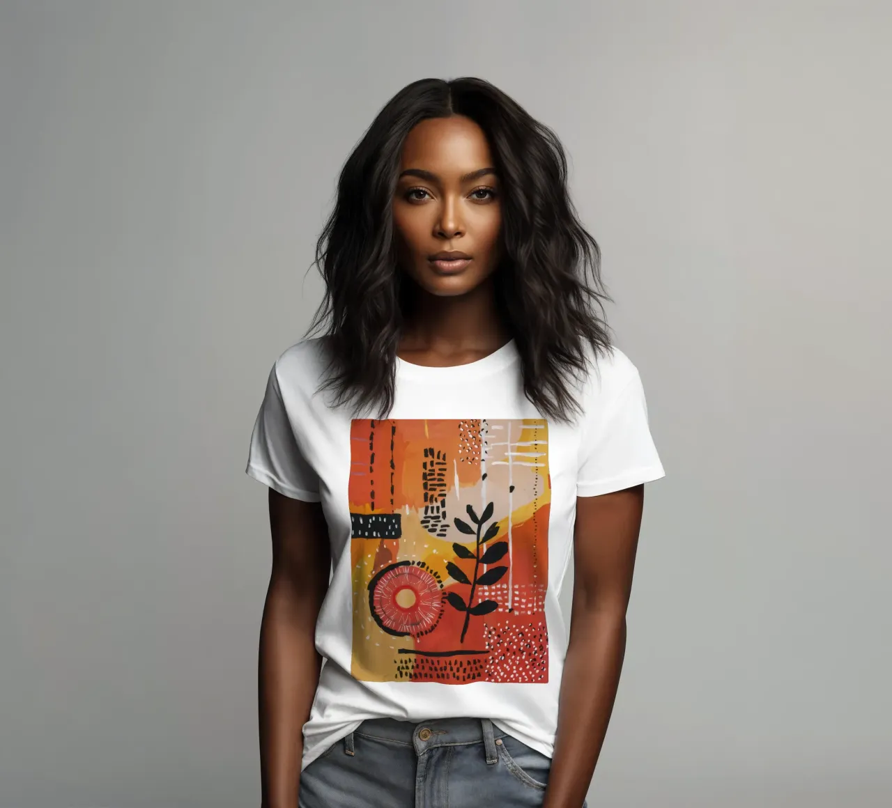Primitive Rhythm Grid women's fitted t-shirt by Zep Layers