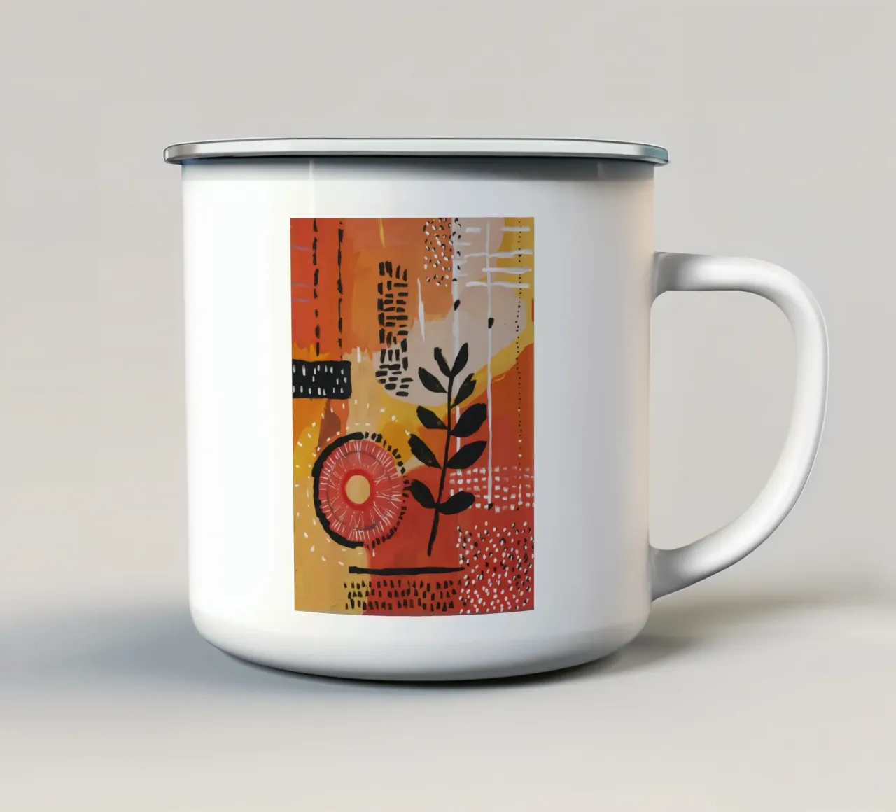 Griglia del ritmo primitivo tazza in smalto da Zep Layers