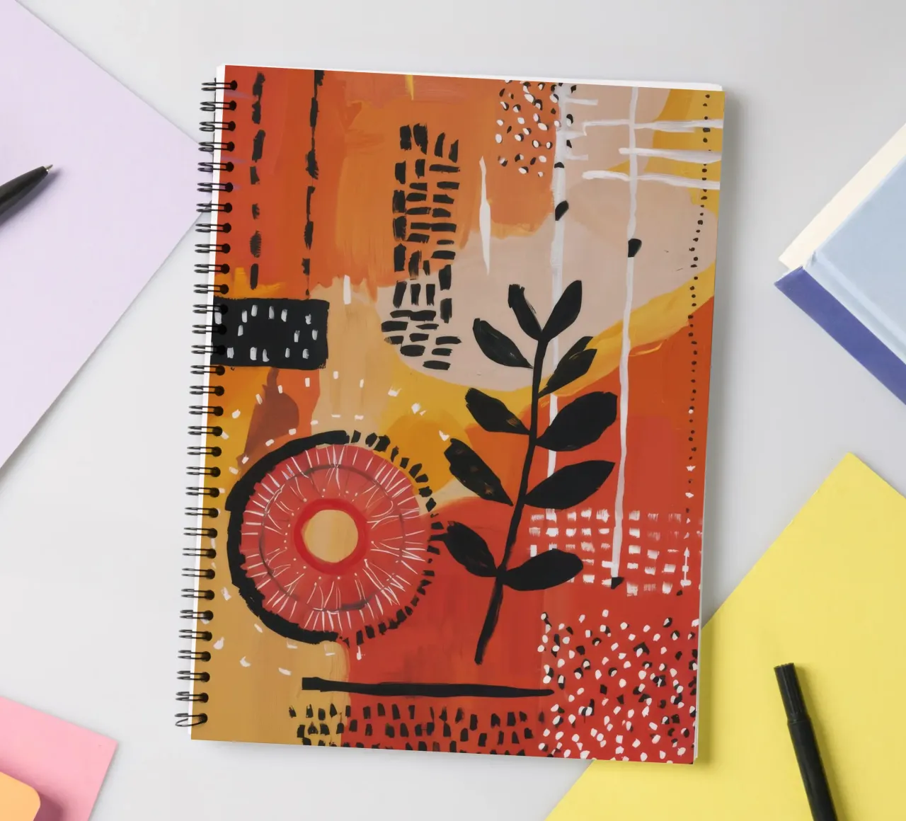 Primitive Rhythm Grid spiral notebook by Zep Layers