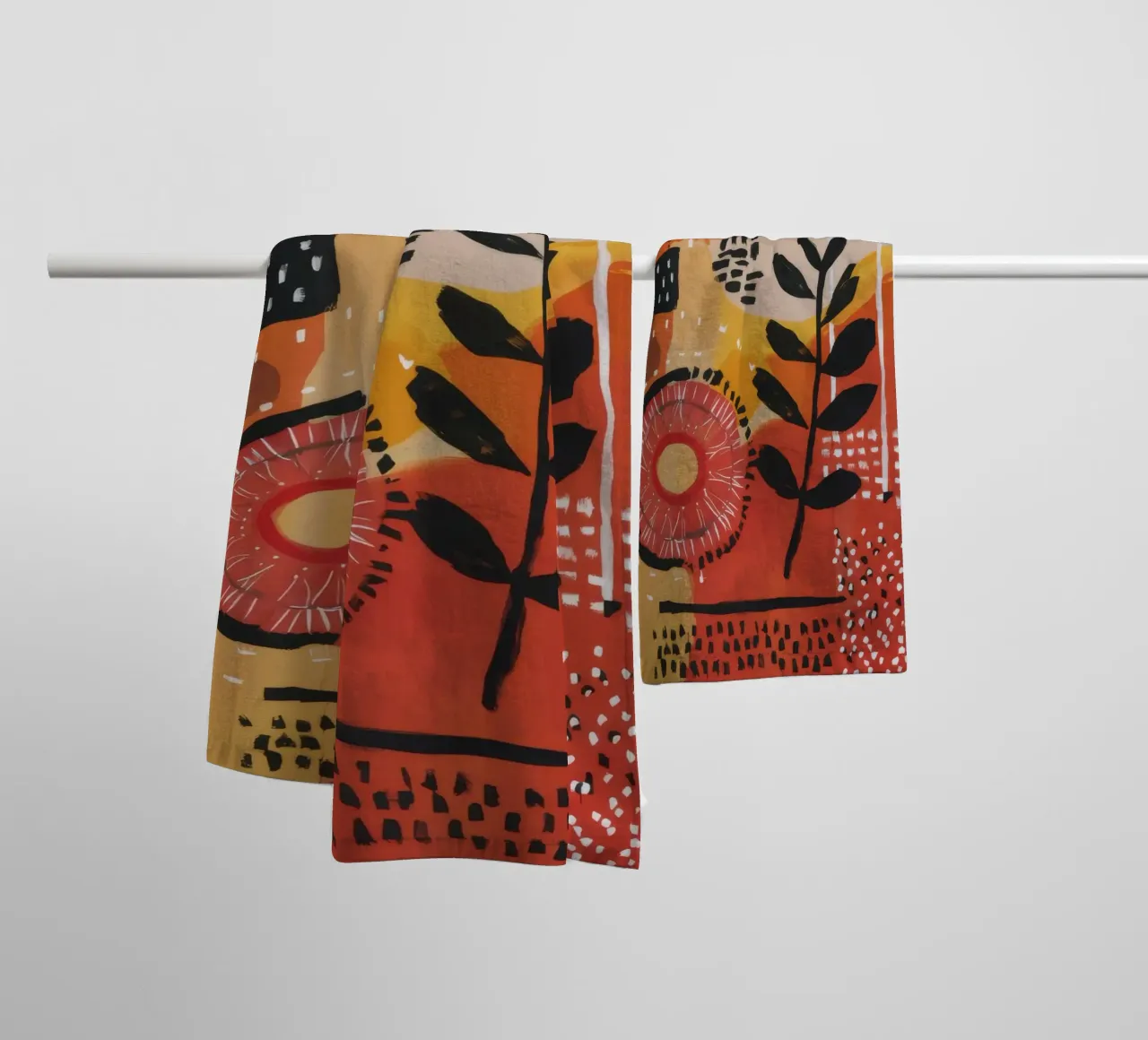 Primitive Rhythm Grid towel by Zep Layers