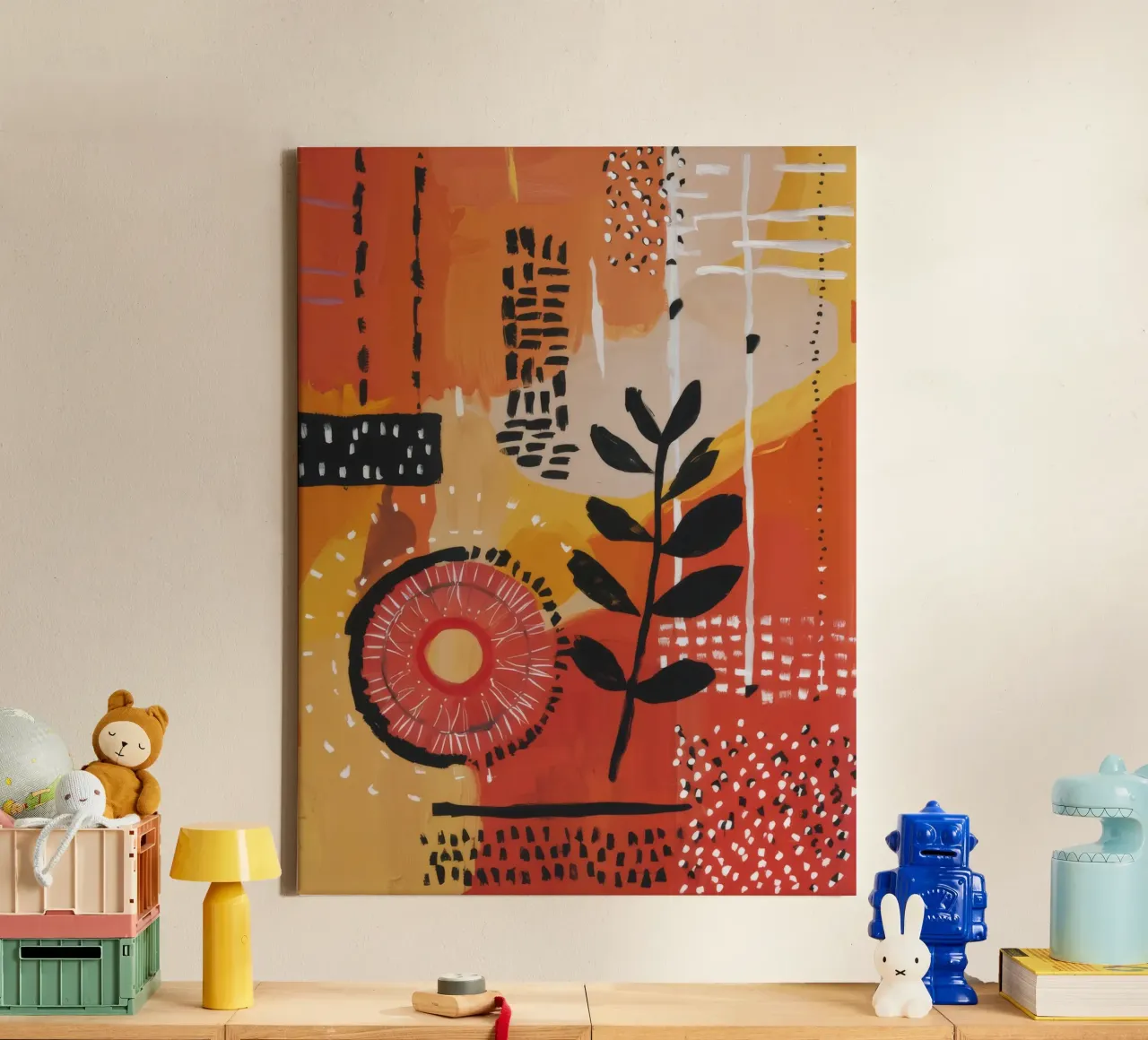 Primitive Rhythm Grid canvas by Zep Layers