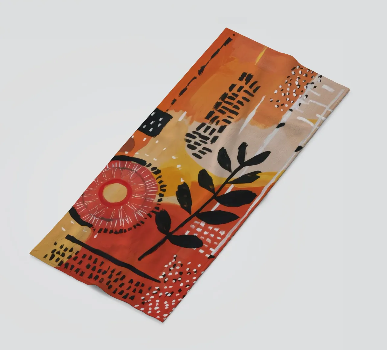 Primitive Rhythm Grid beach towel by Zep Layers