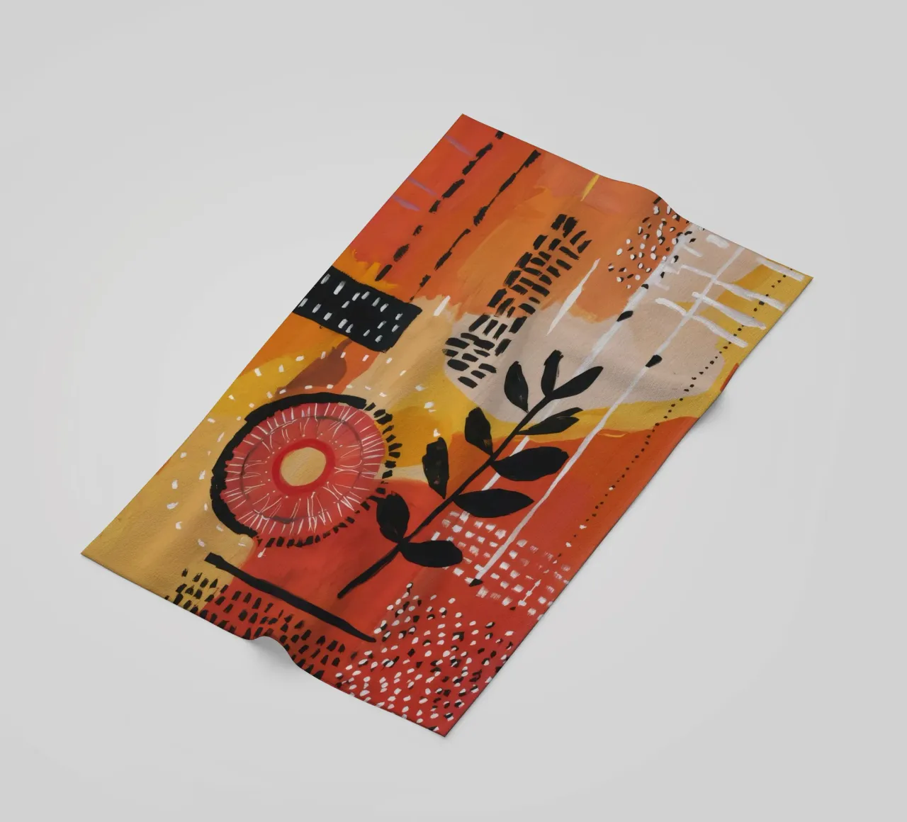 Primitive Rhythm Grid beach towel by Zep Layers
