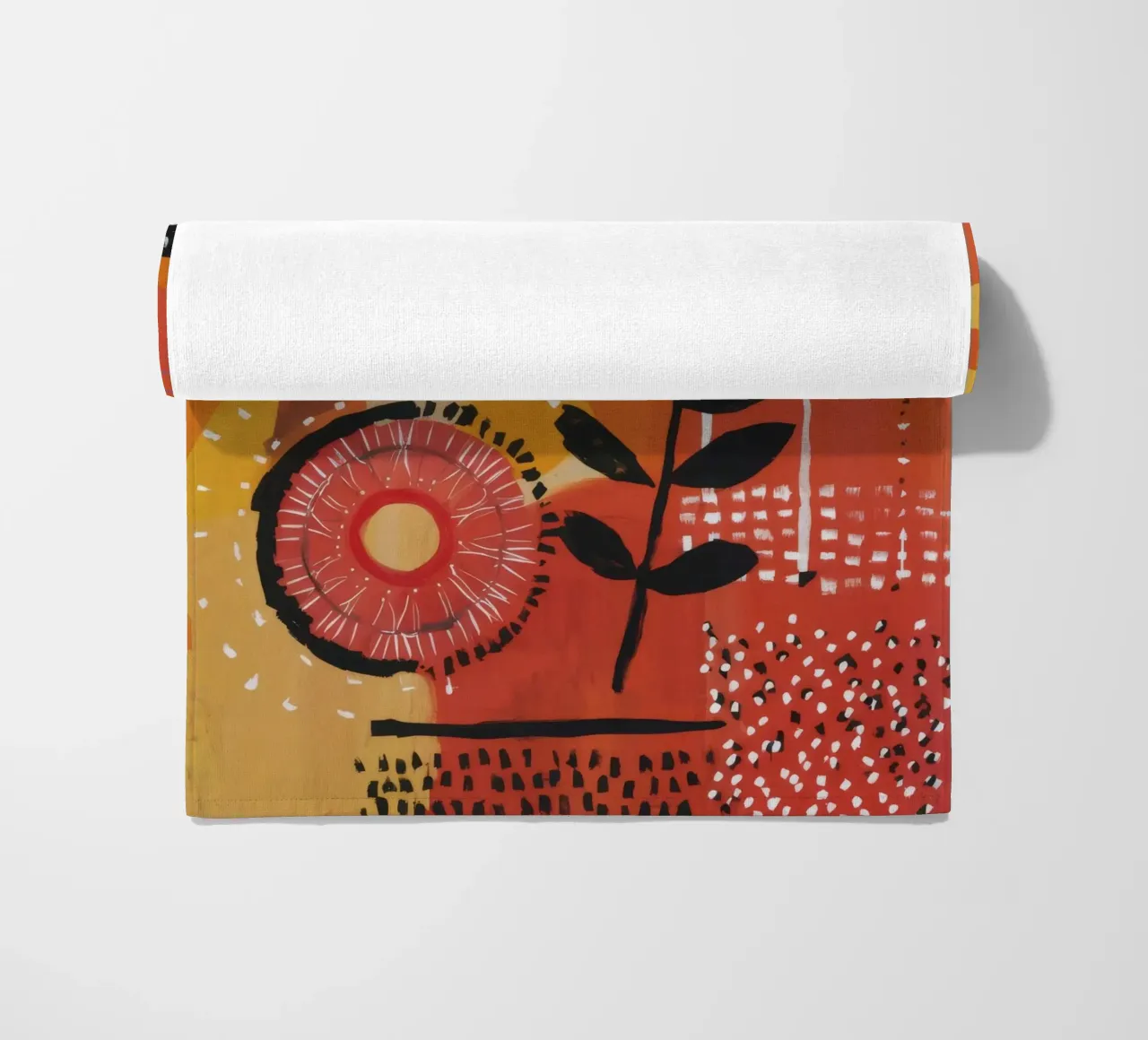 Primitive Rhythm Grid beach towel by Zep Layers