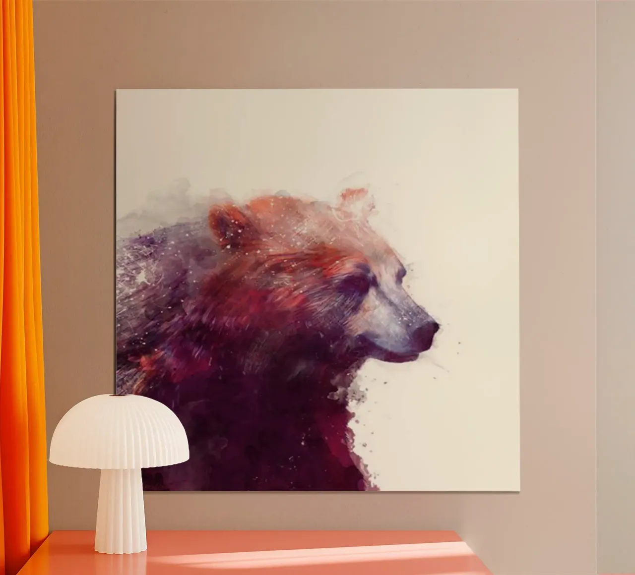 amy hamilton faccia da orso poster con telaio in alluminio da kbm store